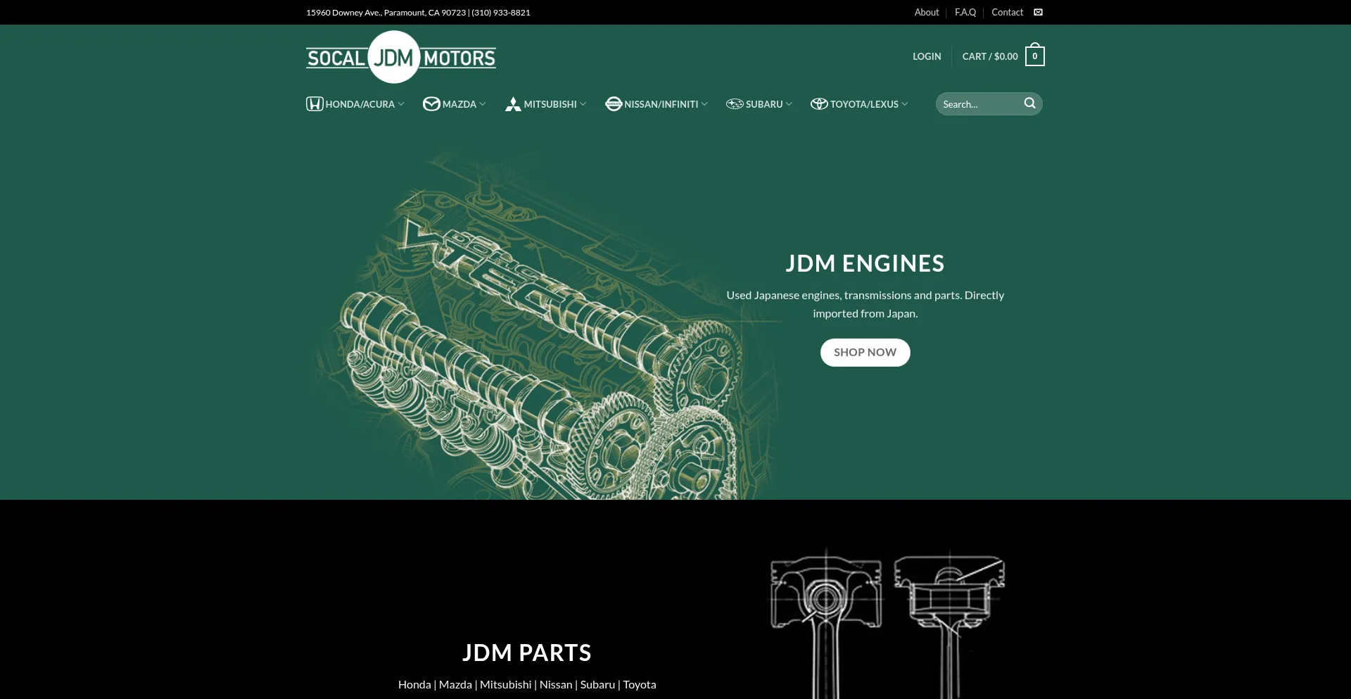 Website screenshot of Socaljdm.com