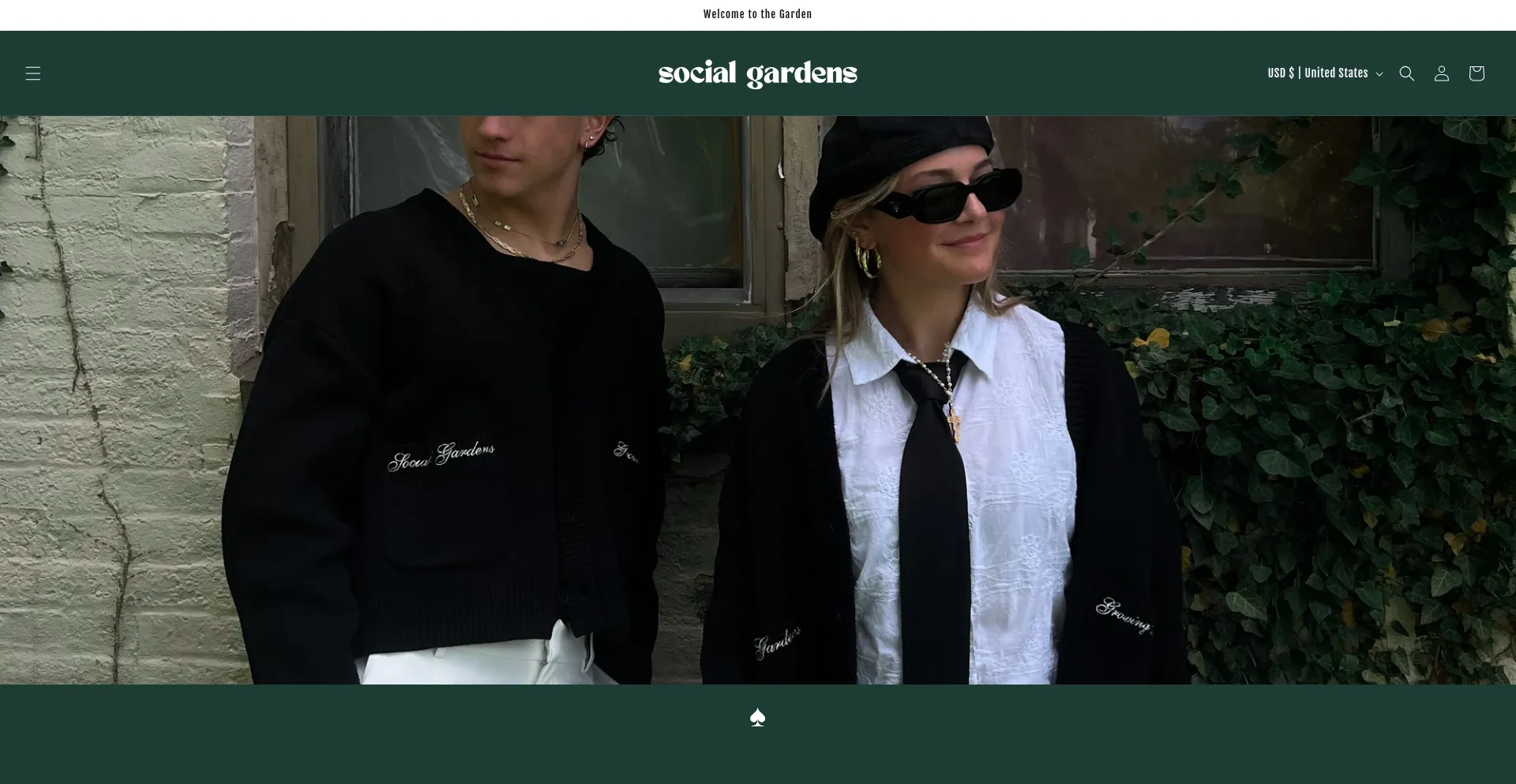 Website screenshot of Socialgrdns.com