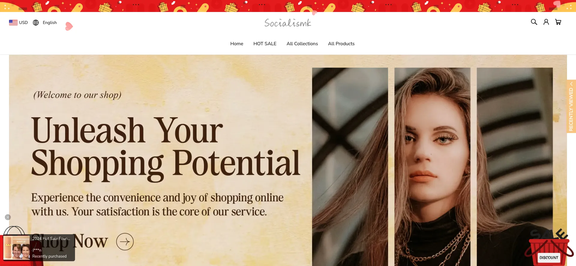 Website screenshot of Socialismk.com