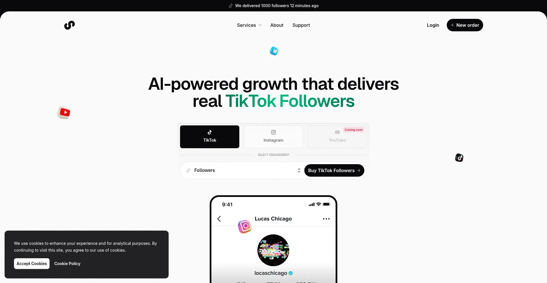 Website screenshot of Sociallads.com
