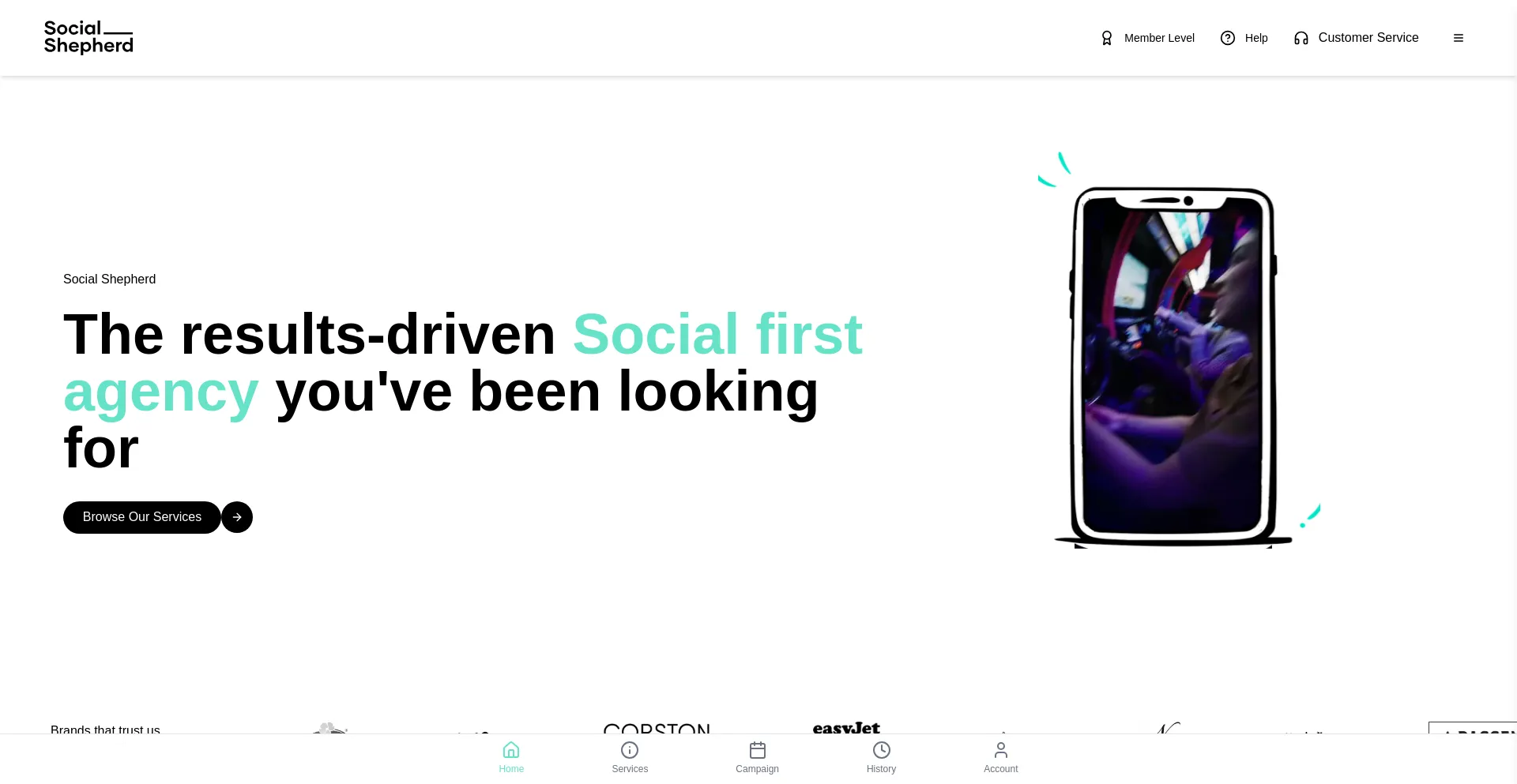 Website screenshot of Socialofficial.online