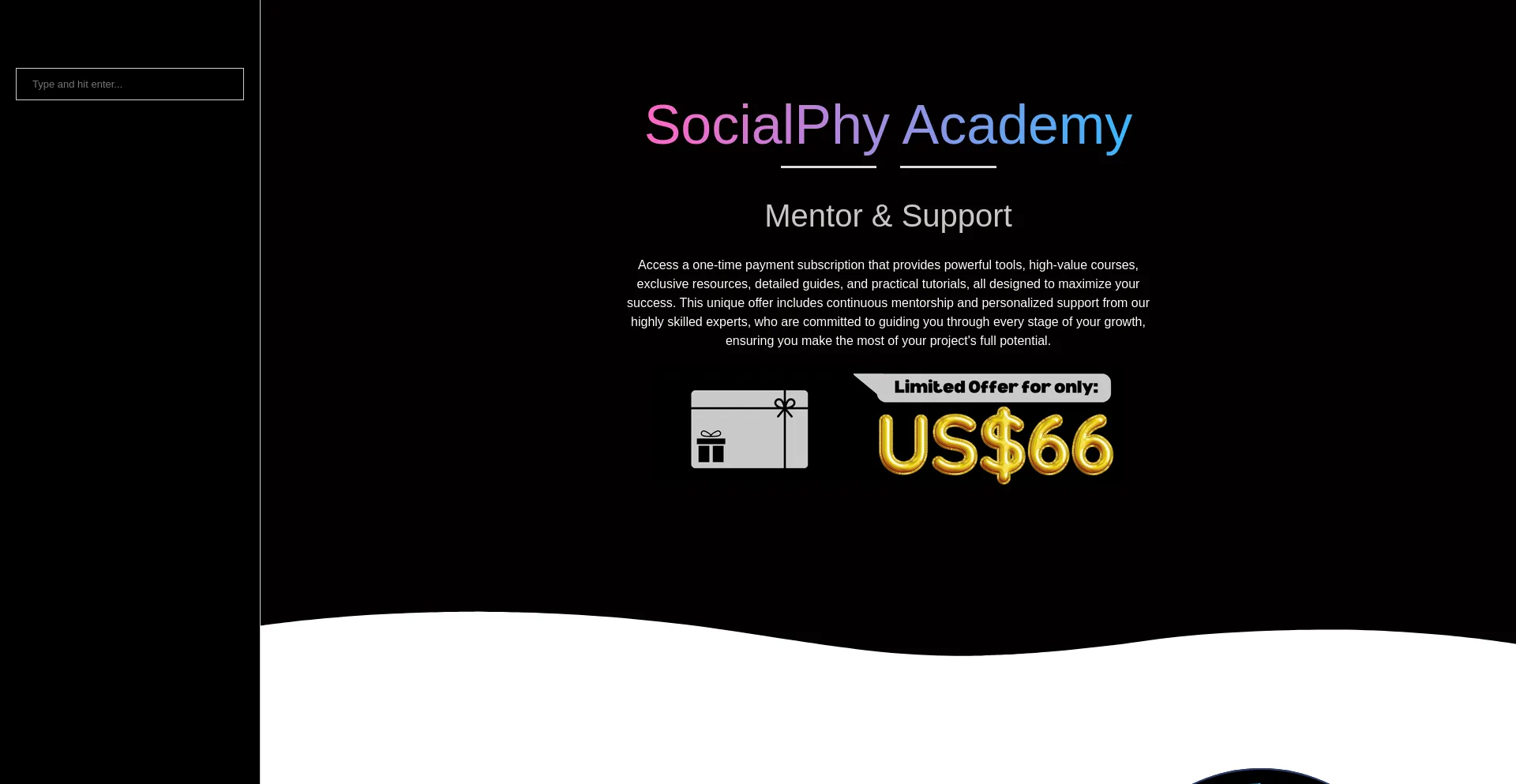 Website screenshot of Socialphy.com