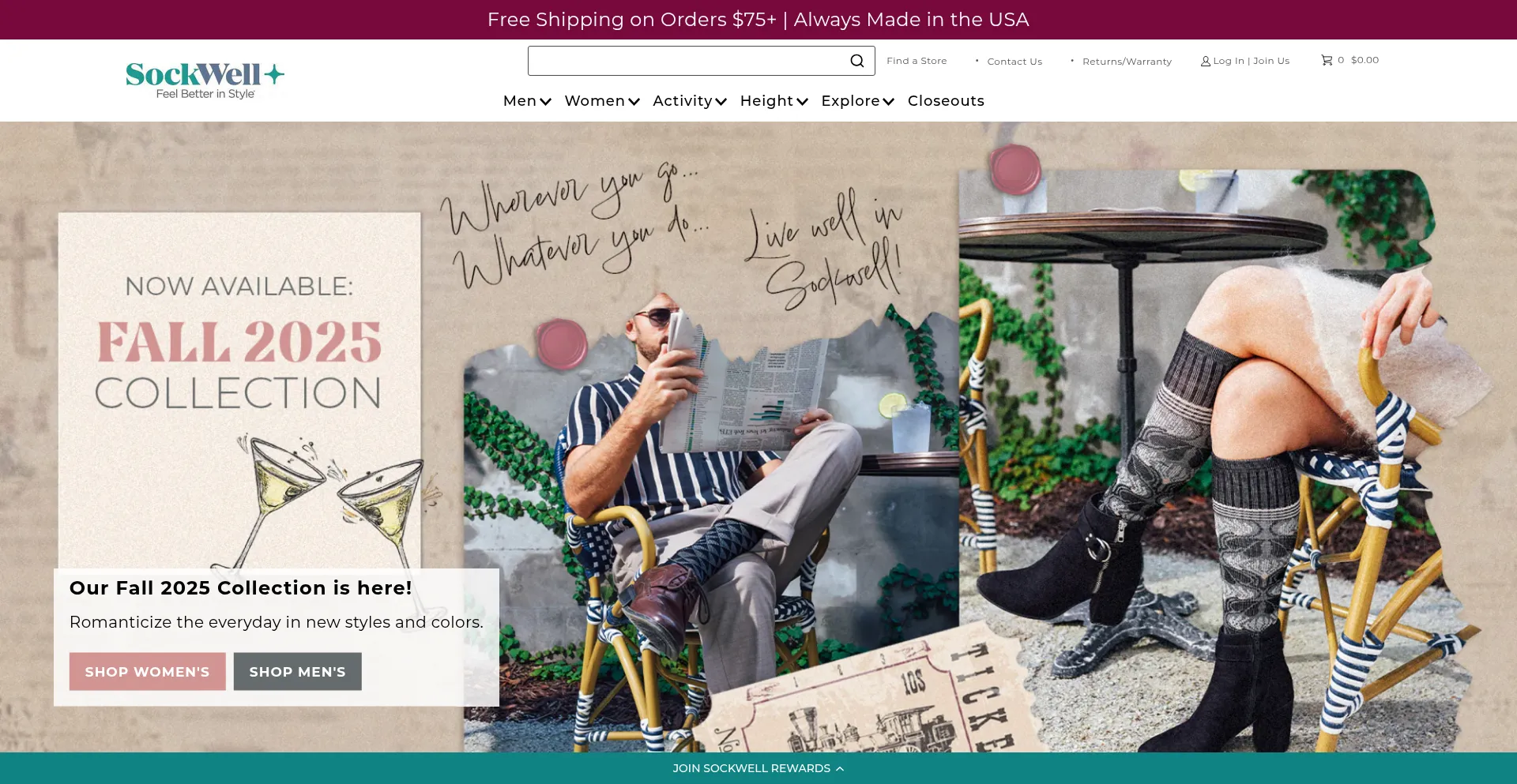 Website screenshot of Sockwellusa.com