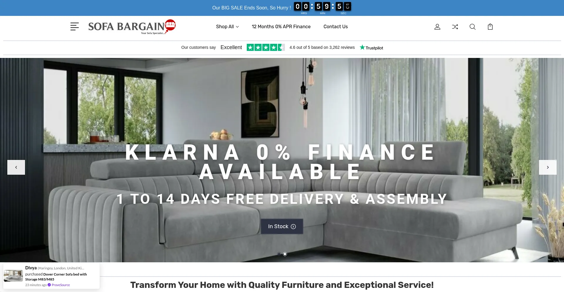 Sofabargain.co.uk Screenshot