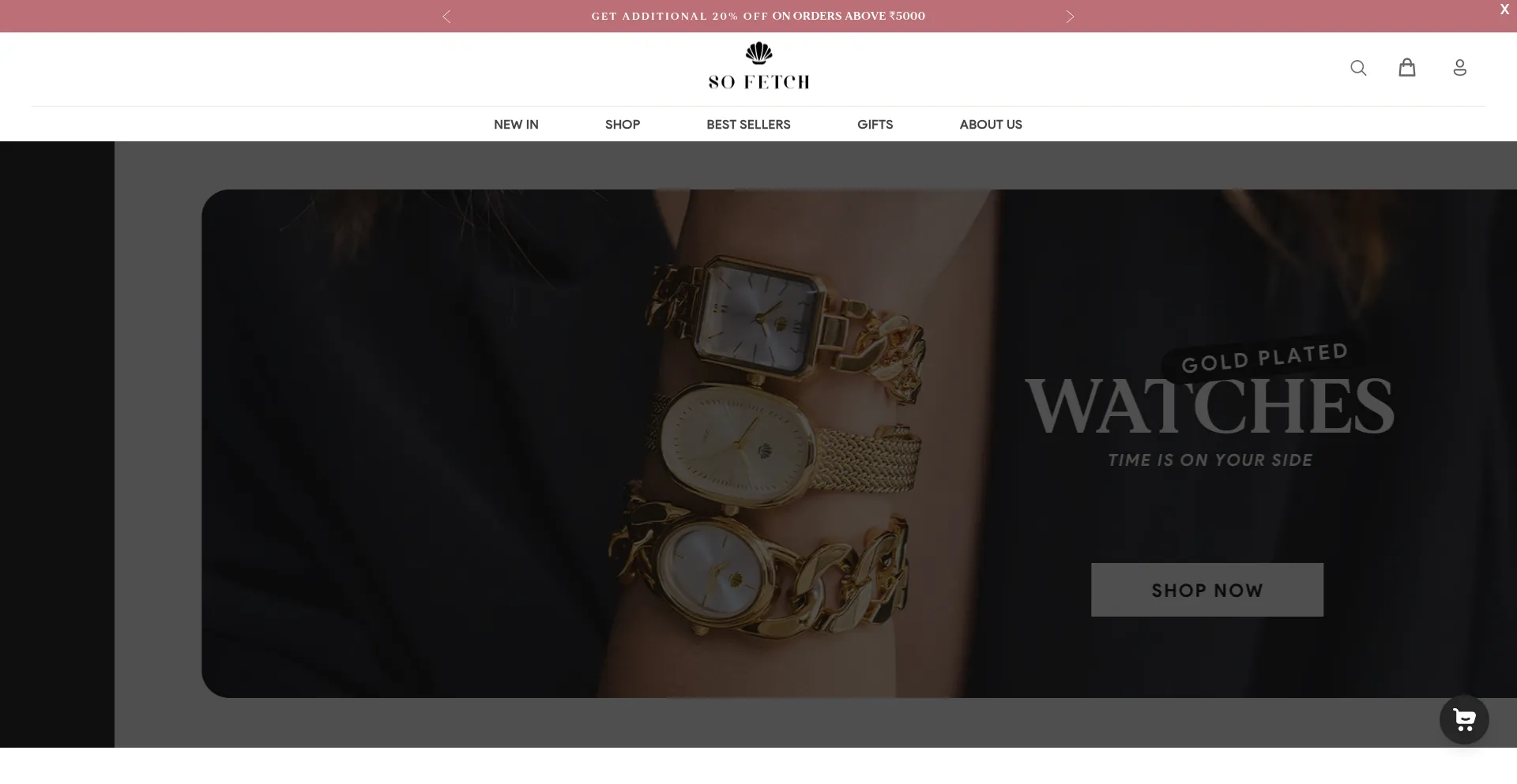 Website screenshot of Sofetchshop.com