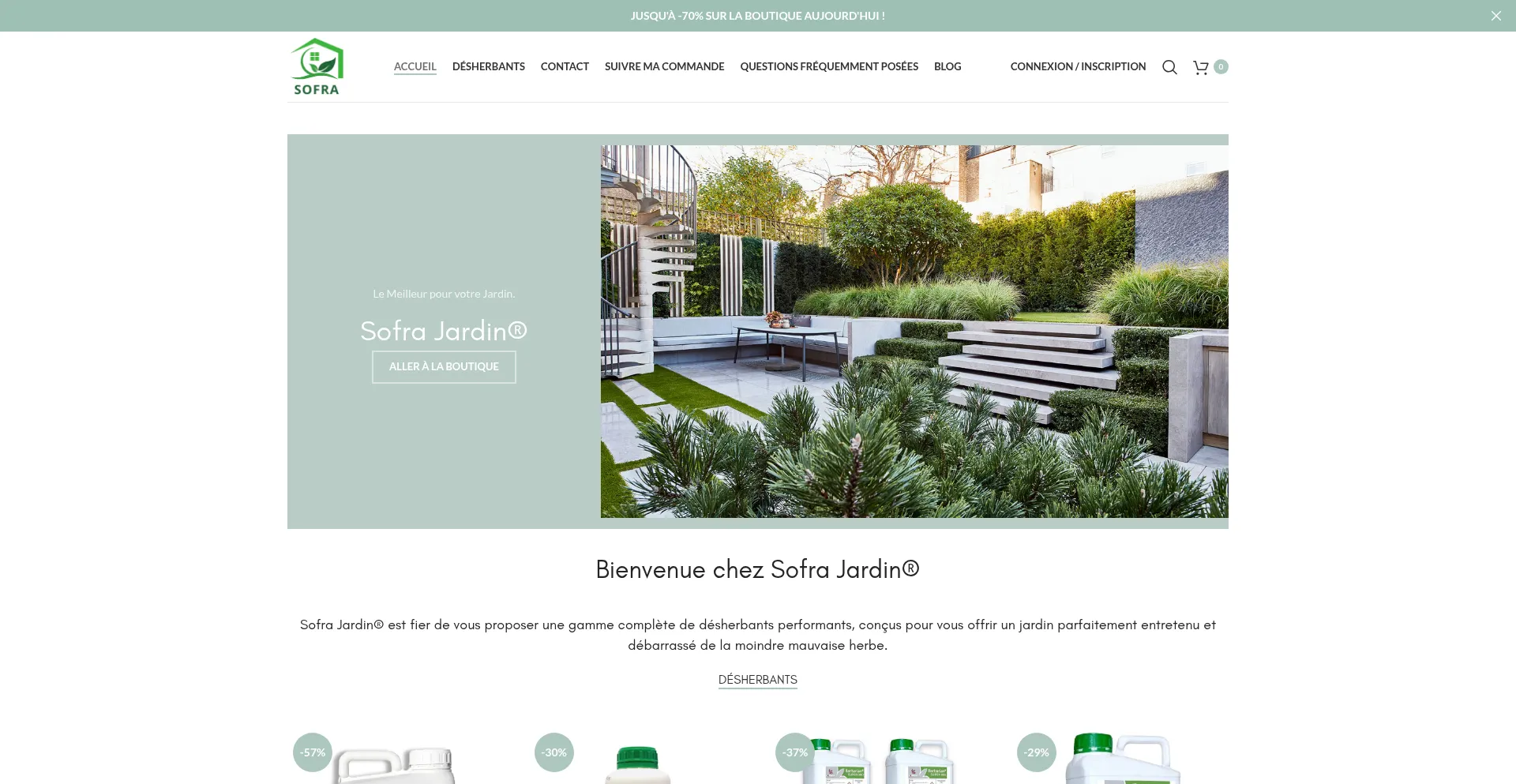 Website screenshot of Sofrajardin.com