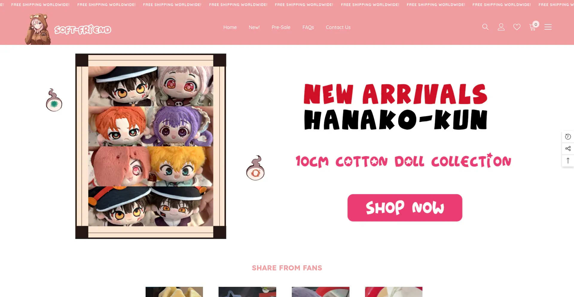 Website screenshot of Soft-friend.com