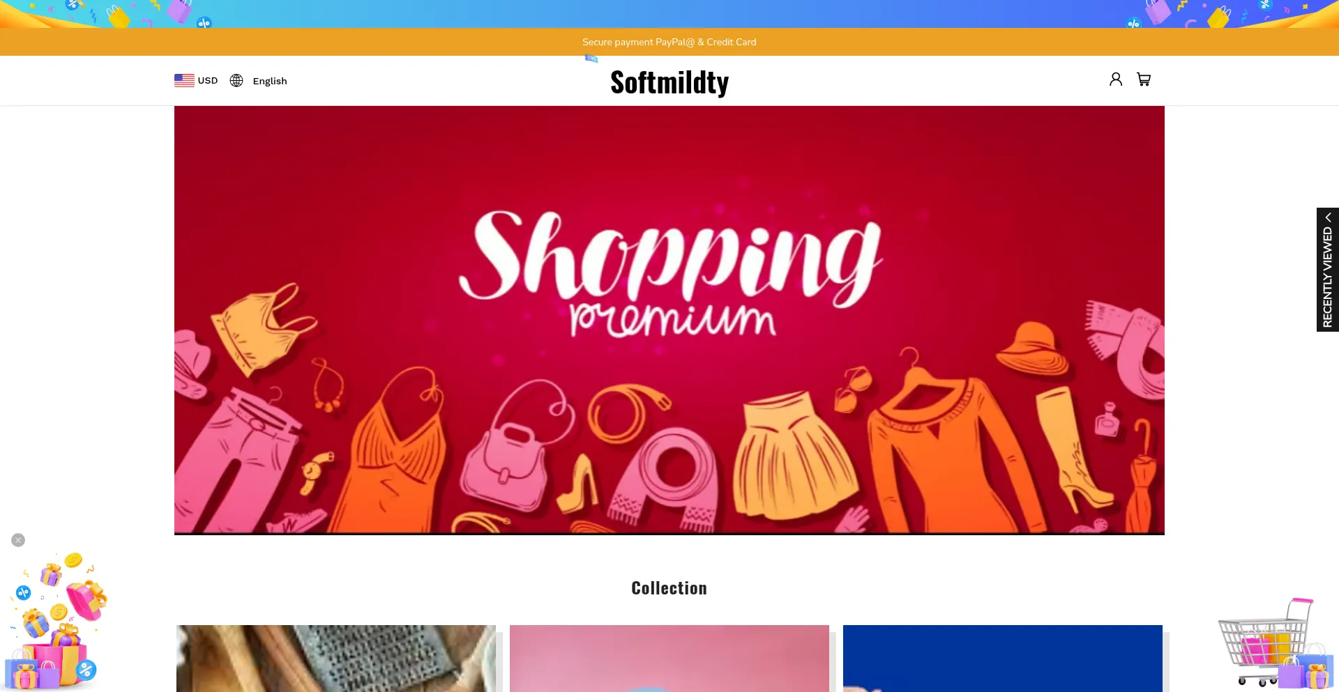 Website screenshot of Softmildty.com