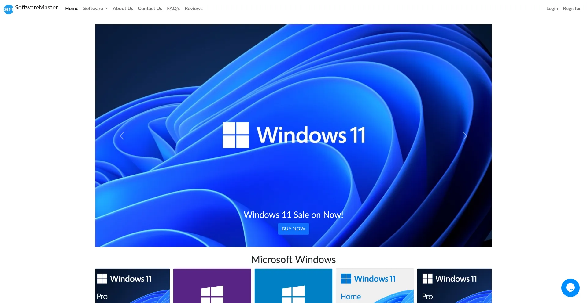 Website screenshot of Softwaremaster.com.au