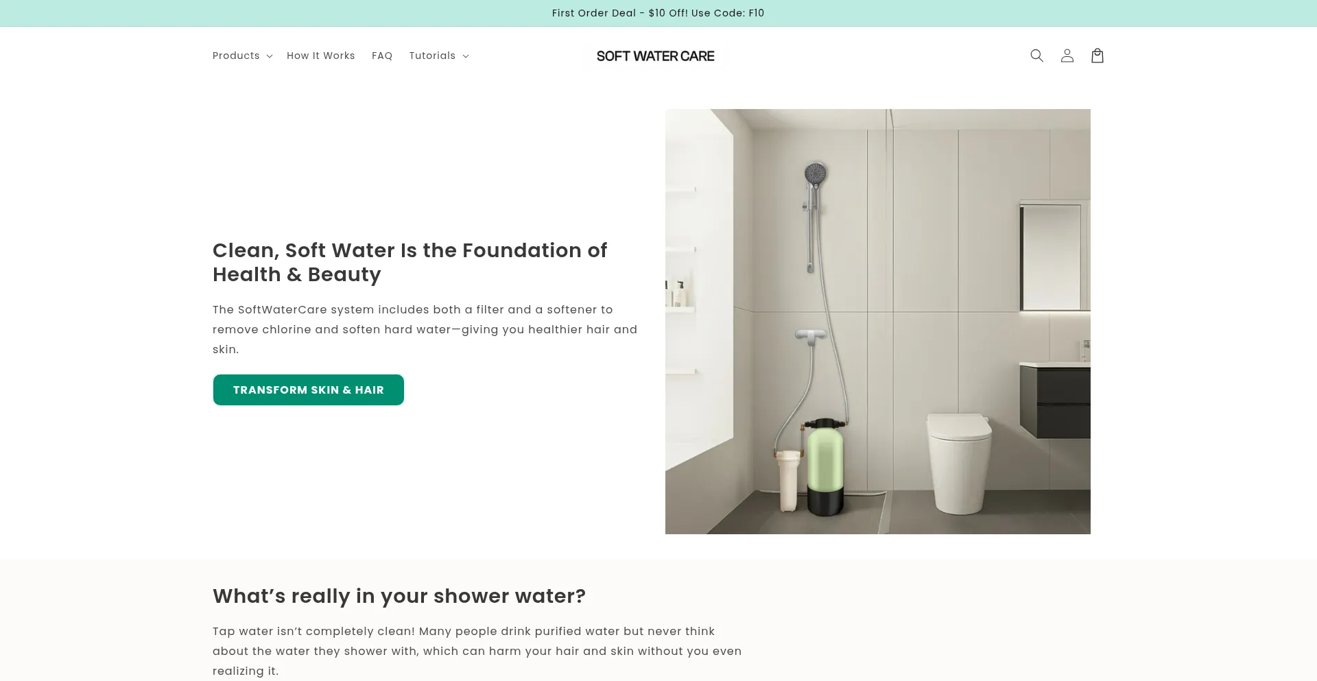 Softwatercare.com Screenshot