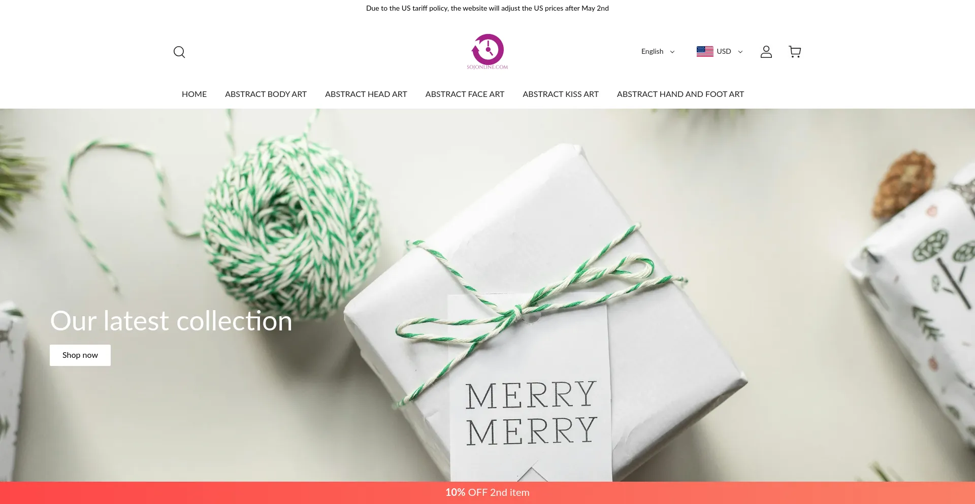 Website screenshot of Sojonline.com