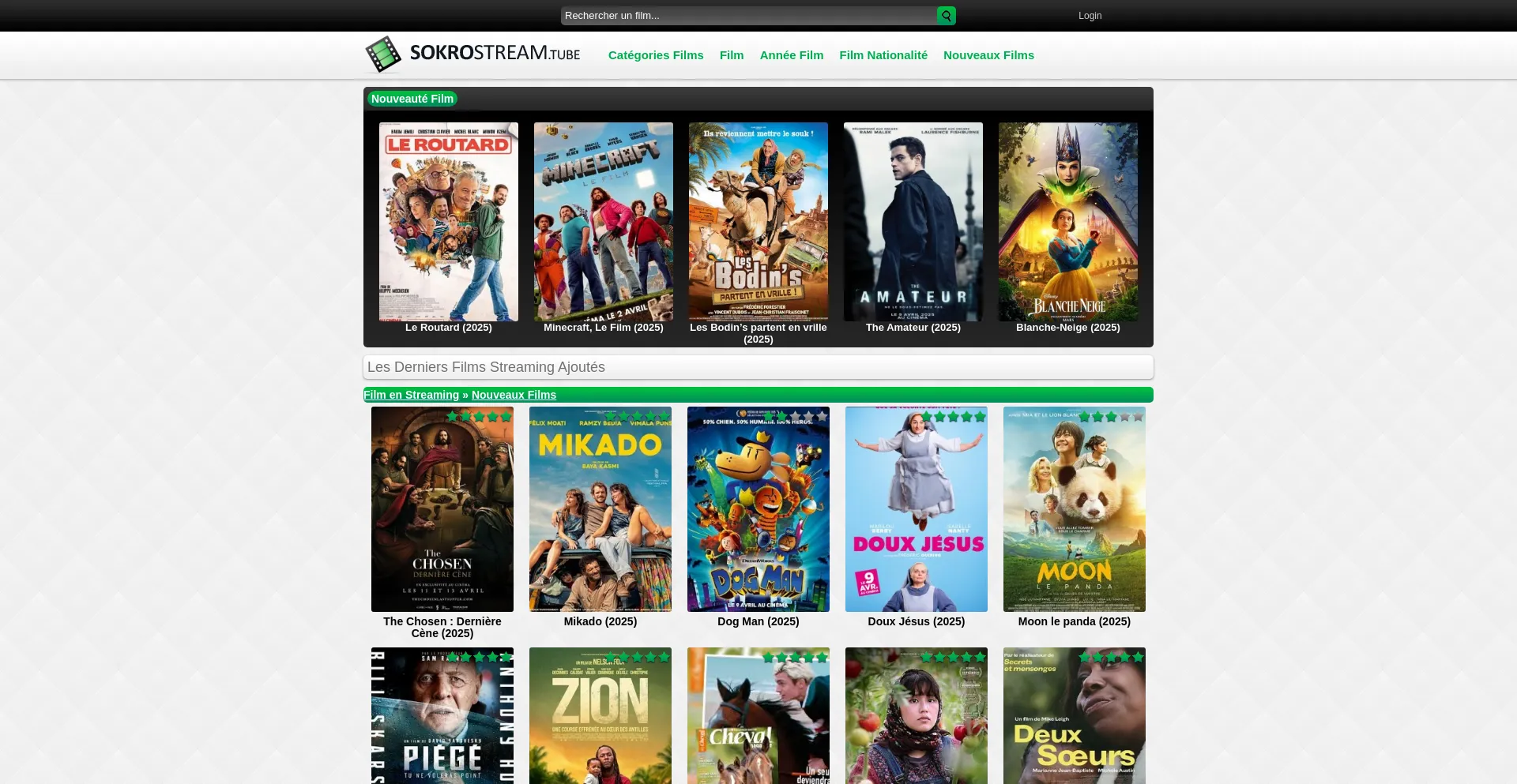 Website screenshot of Sokrostream.tube