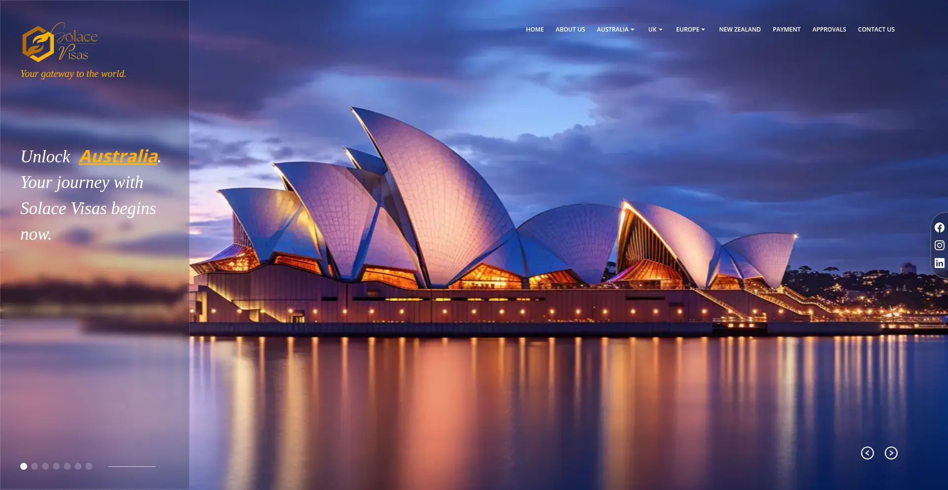 Solacevisas.com Screenshot