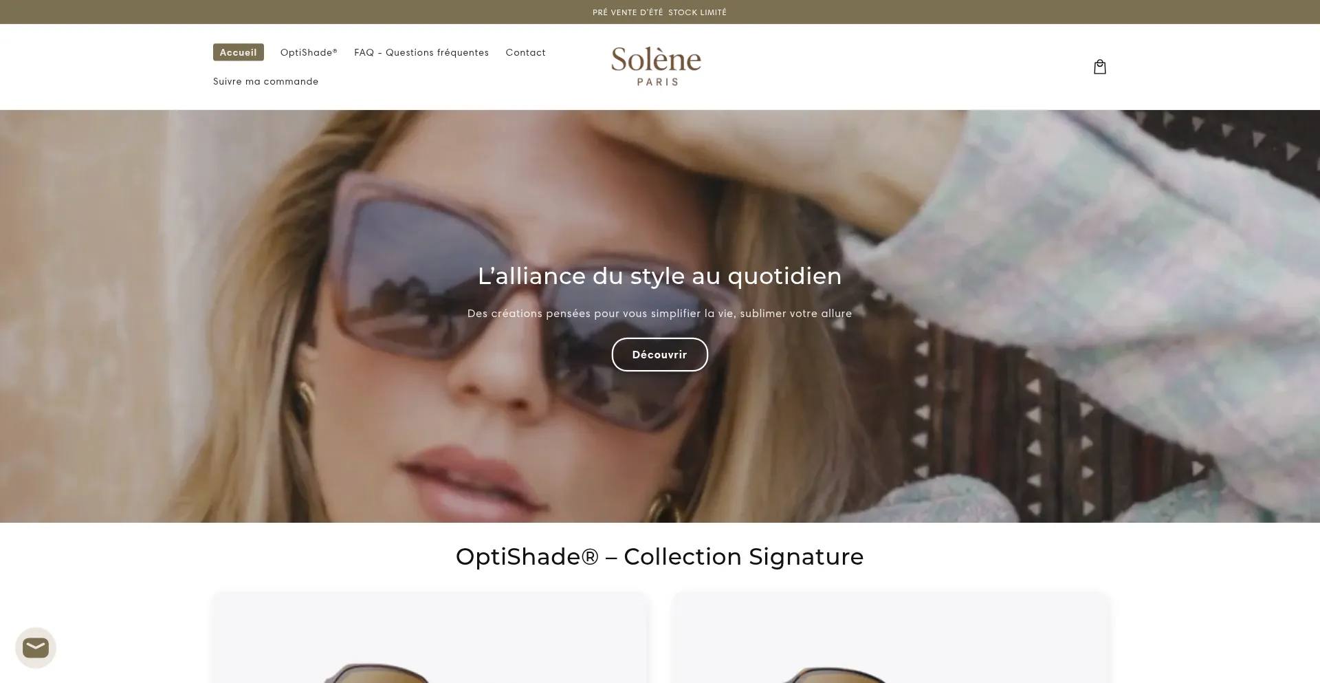 Website screenshot of Soleneparis.fr