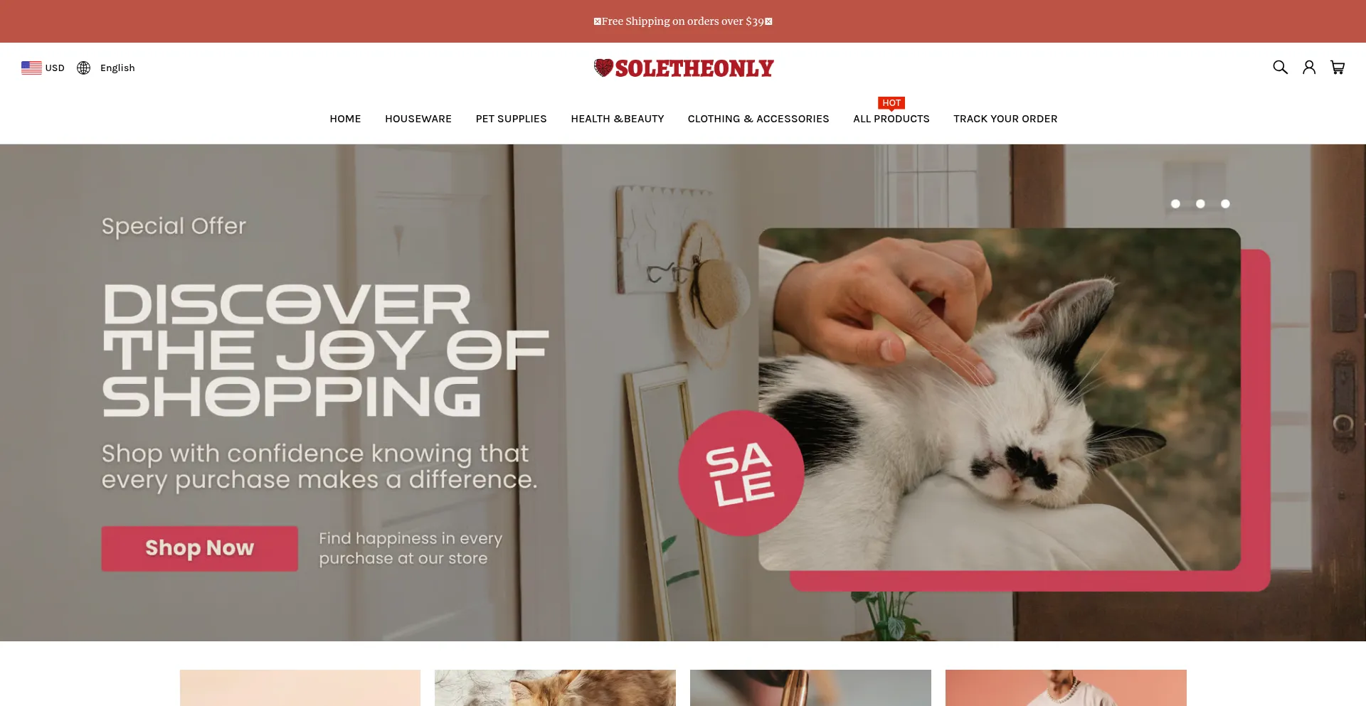 Soletheonly.com Screenshot