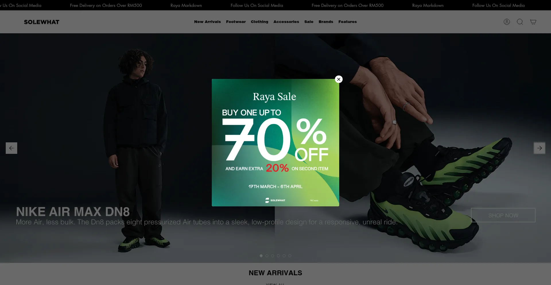 Website screenshot of Solewhat.com