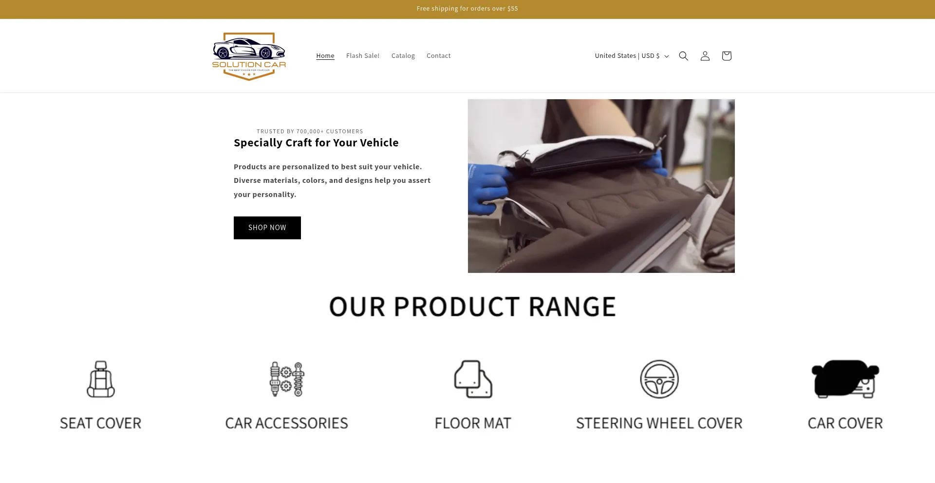 Website screenshot of Solutioncar.net