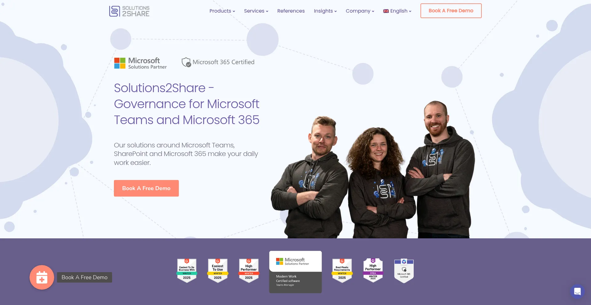 Website screenshot of Solutions2share.com
