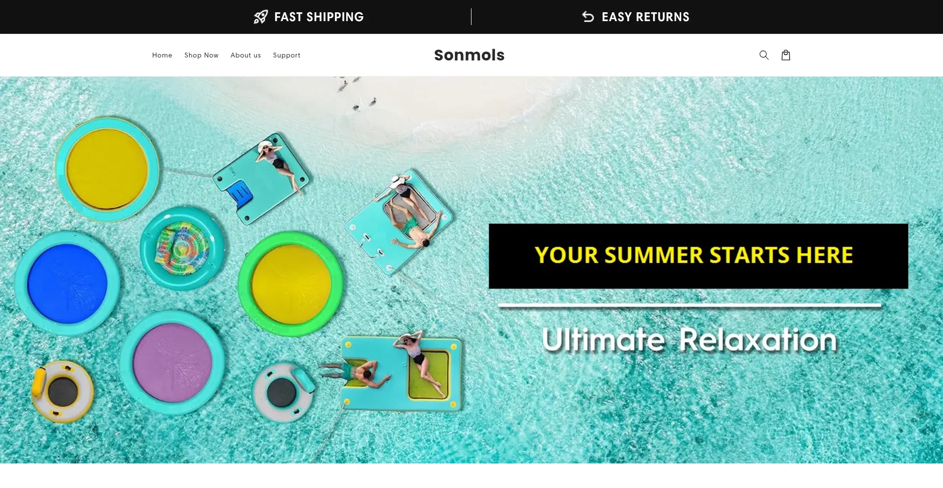 Website screenshot of Sonmols.com