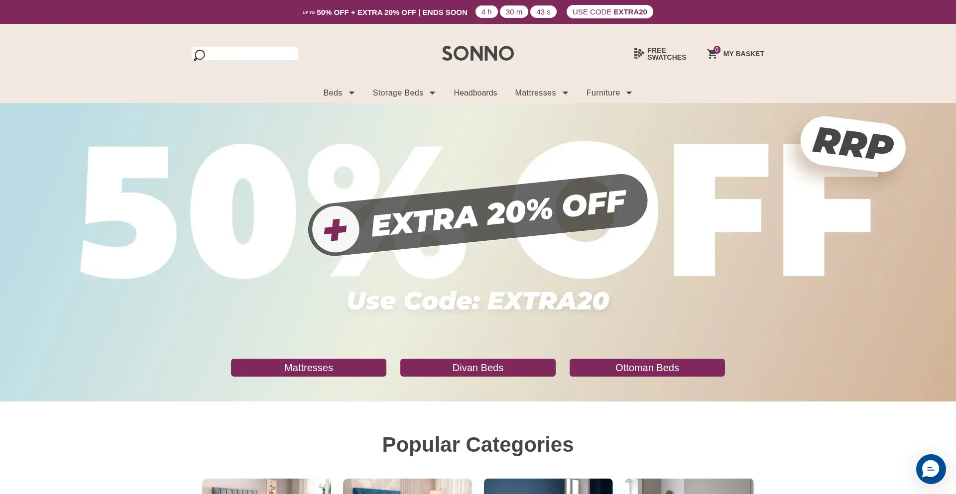 Sonno.co.uk Screenshot