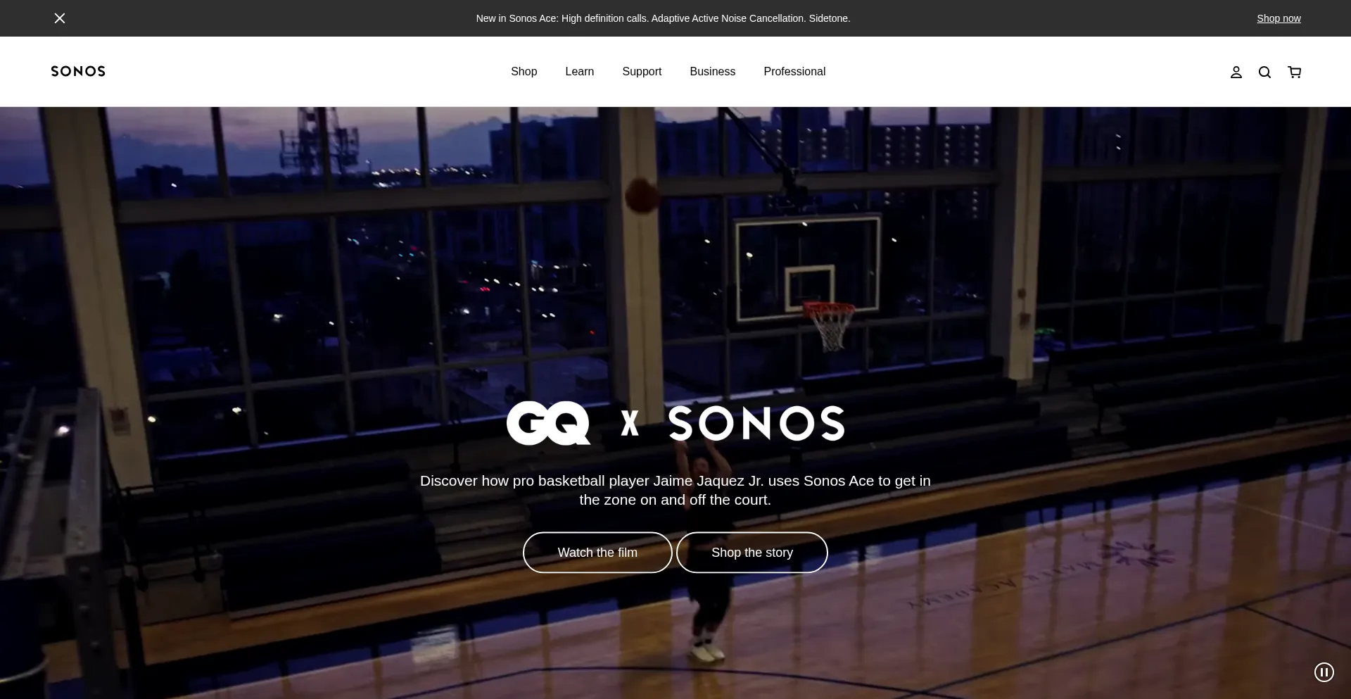 Sonos.com Screenshot
