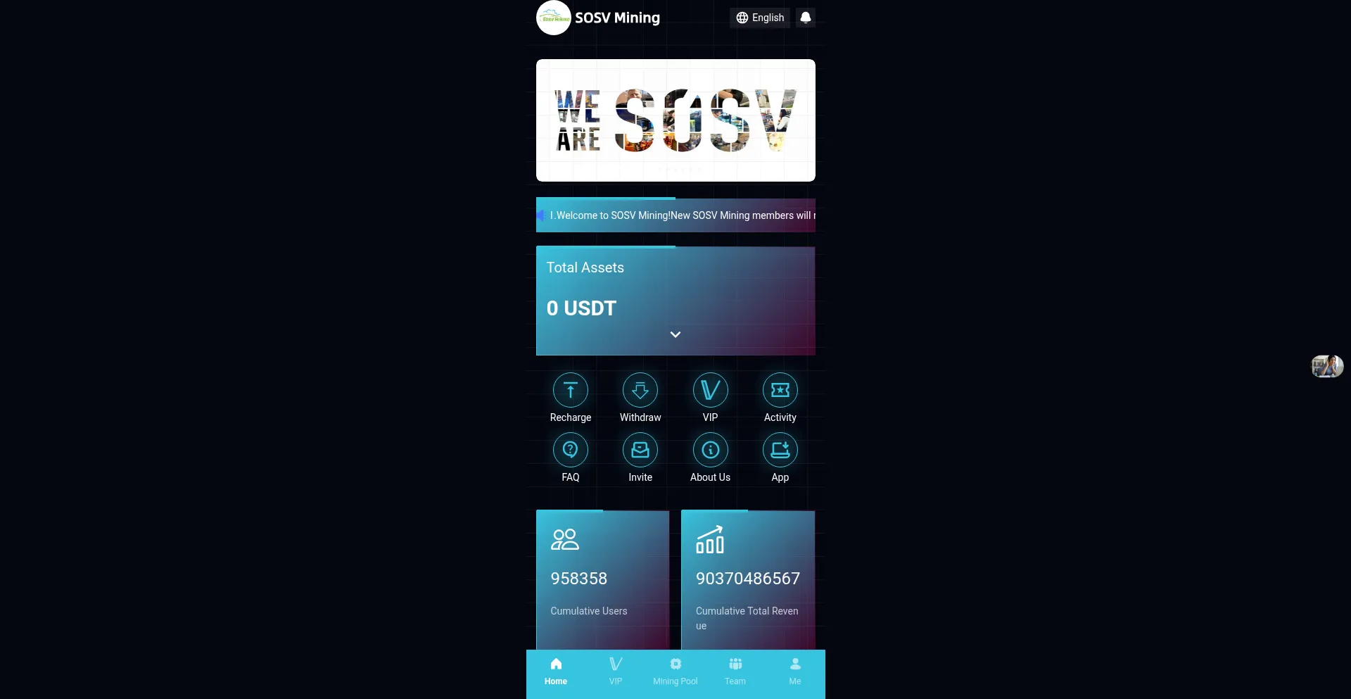 Website screenshot of Sooining.vip