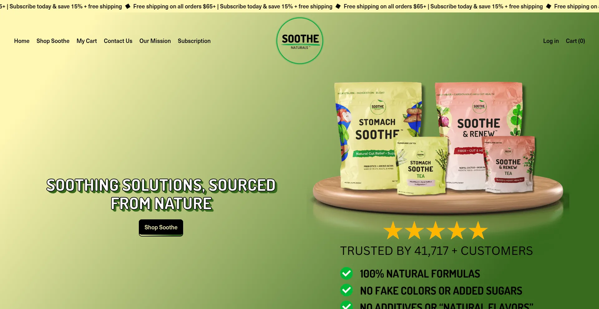 Soothenaturals.co Screenshot
