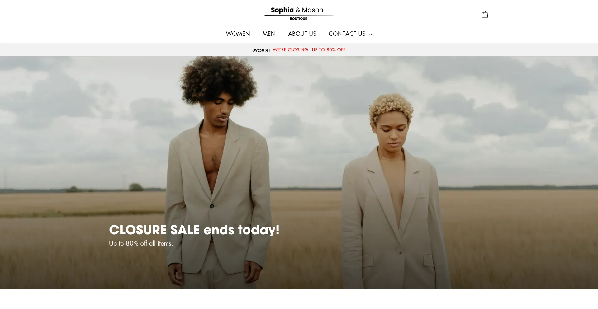Website screenshot of Sophia-mason.com