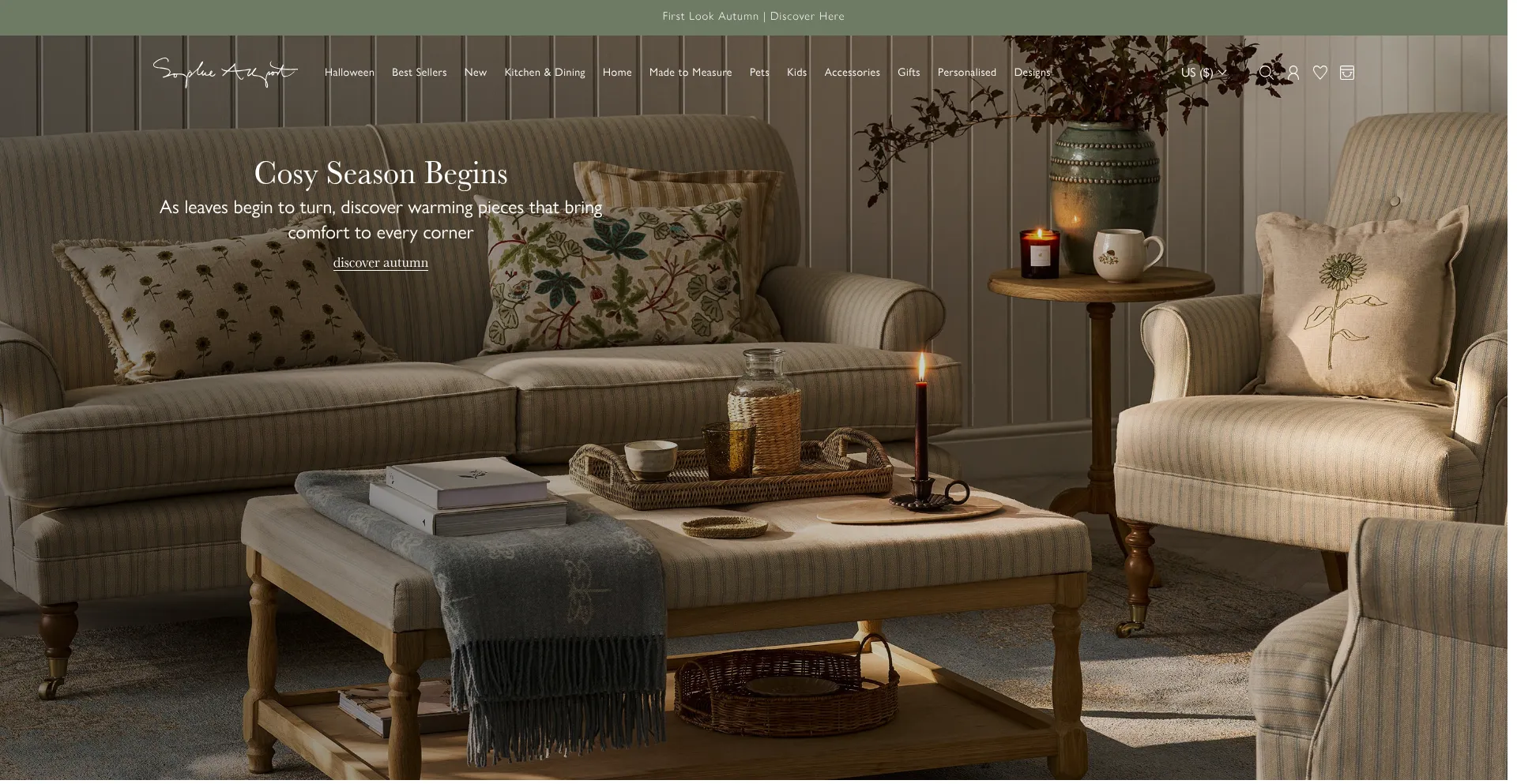 Website screenshot of Sophieallport.com
