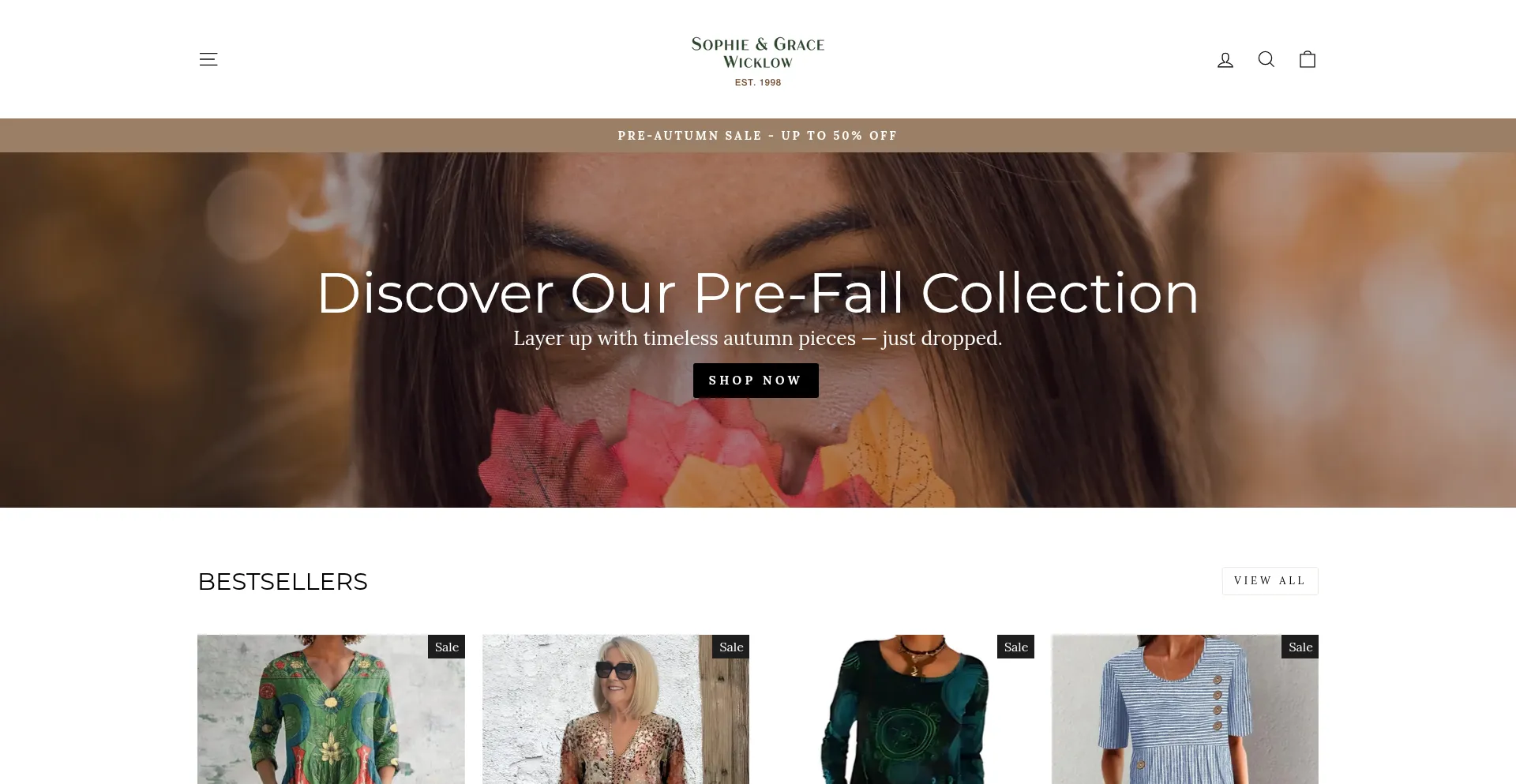 Website screenshot of Sophiegrace-wicklow.com