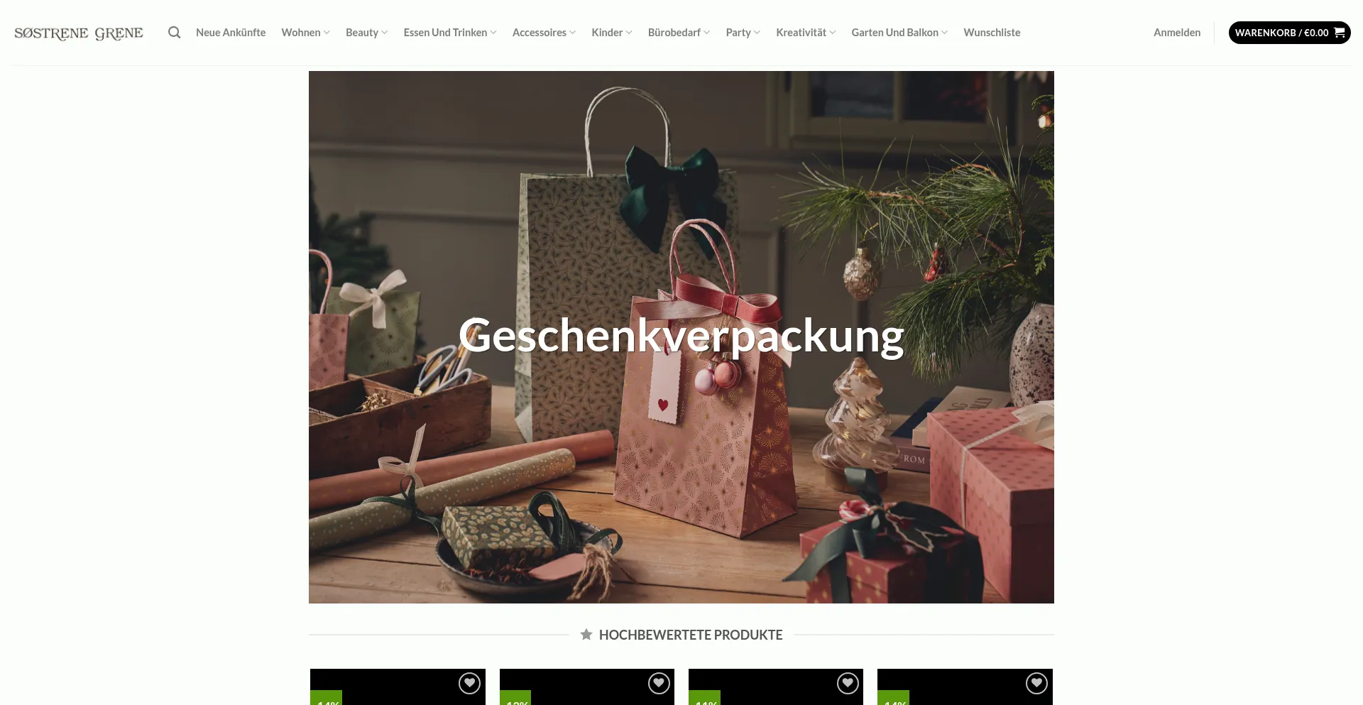 Website screenshot of Sostrenegrene-de.com