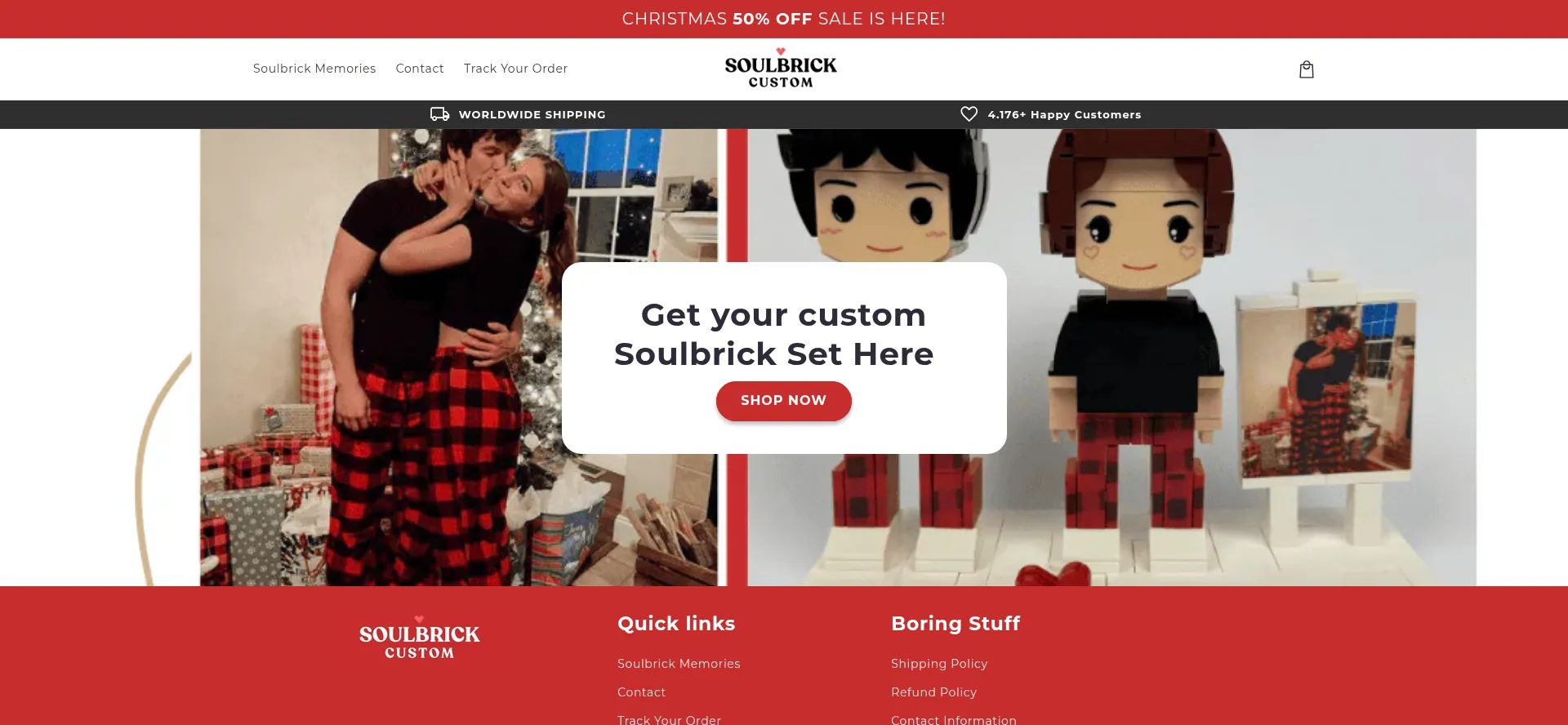 Website screenshot of Soulbrickcustom.com