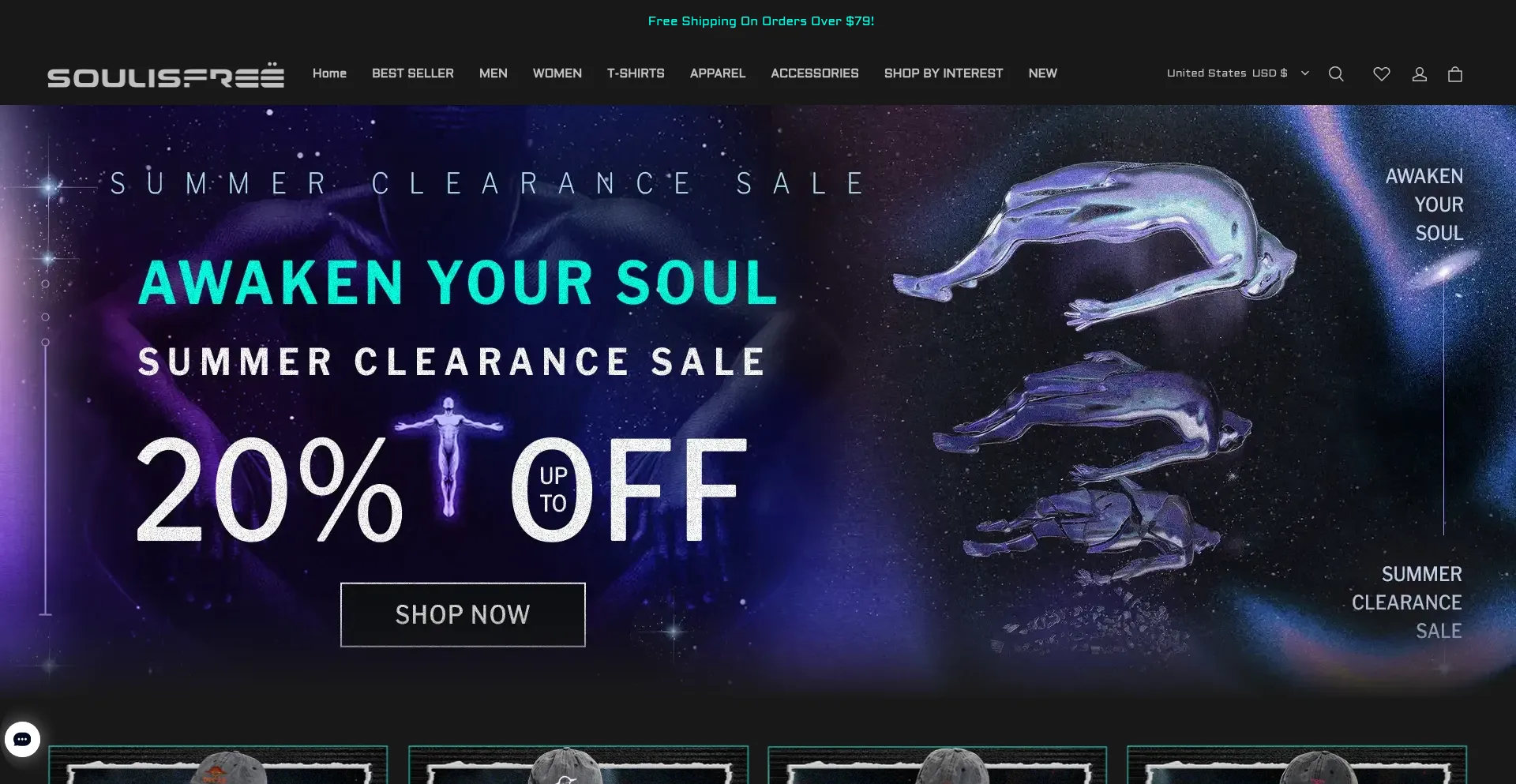 Website screenshot of Soulisfree.com