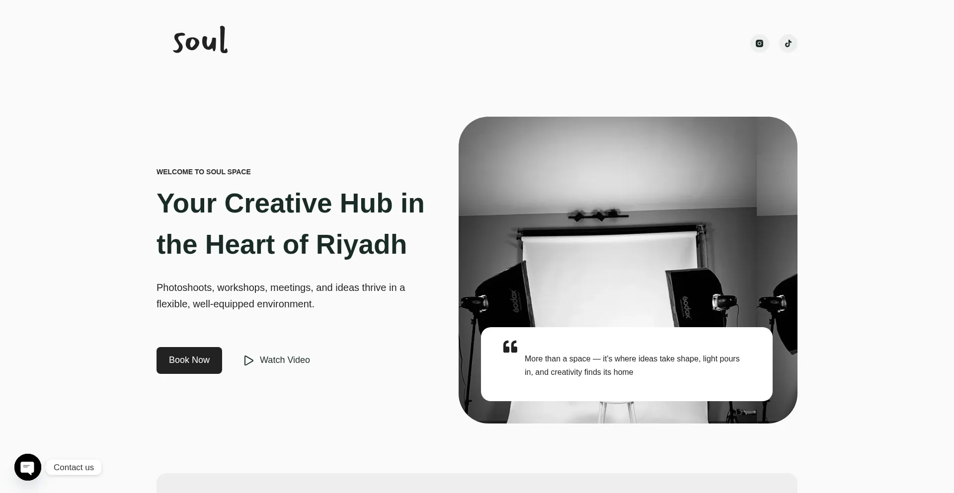 Website screenshot of Soulspacesa.com