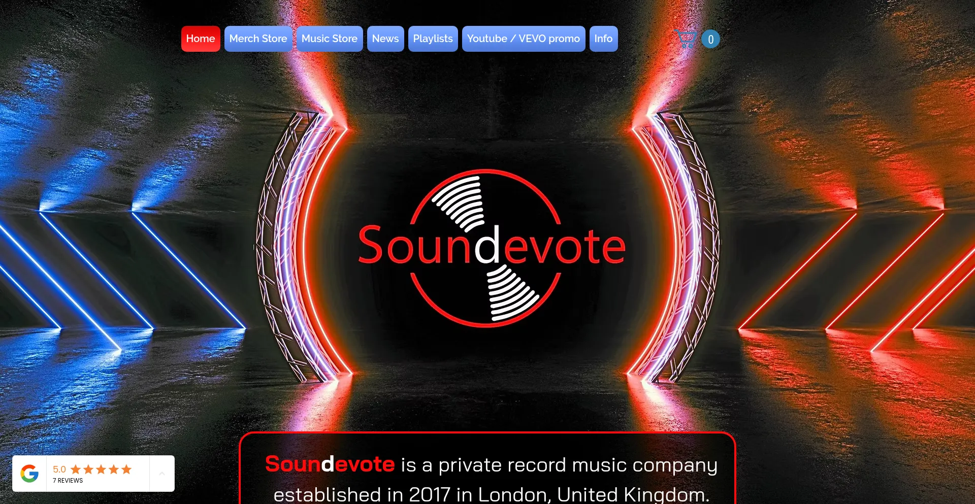 Website screenshot of Soundevote.com
