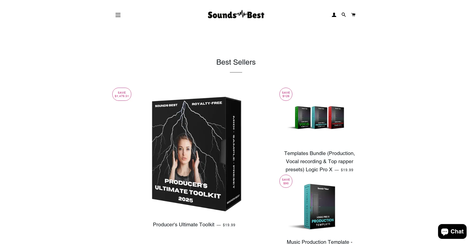 Website screenshot of Sounds-best.com