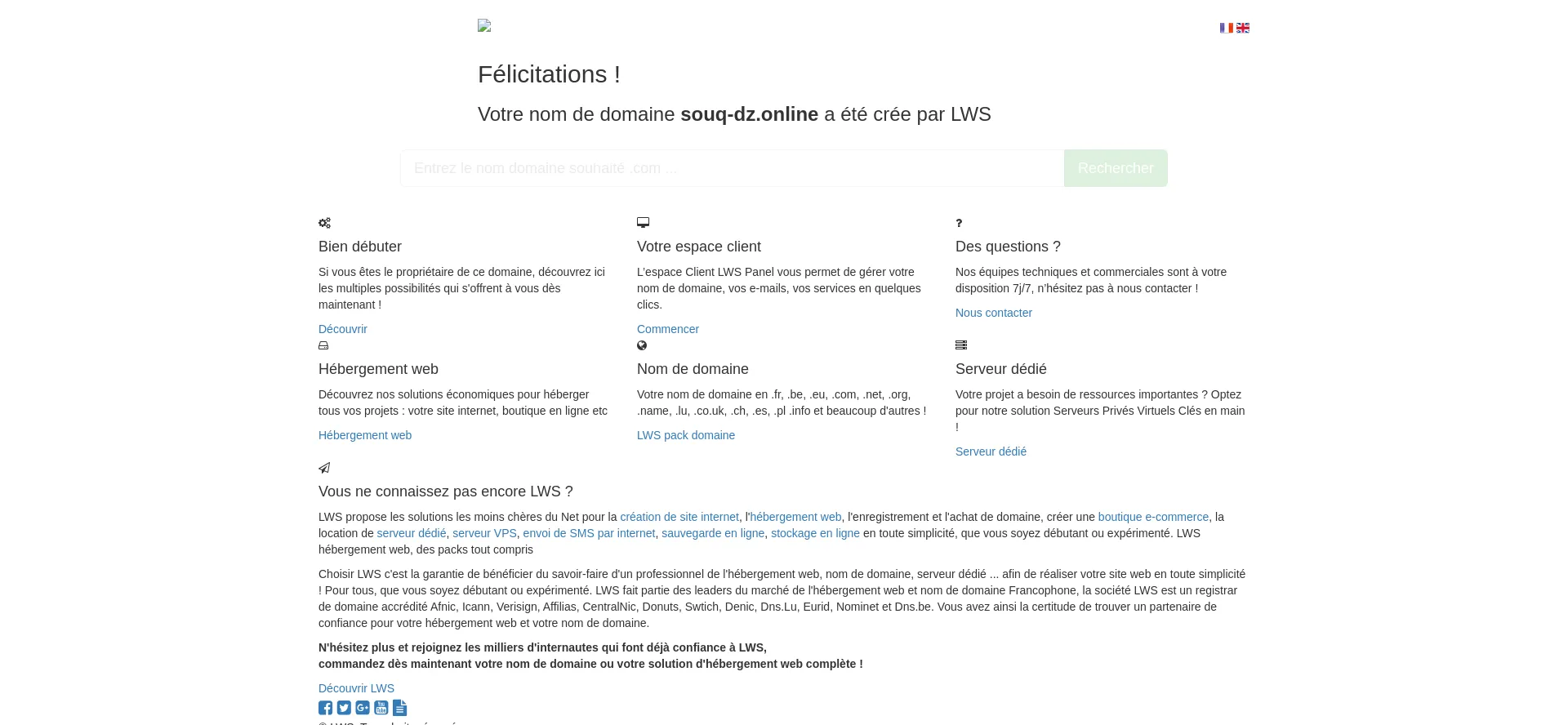 Website screenshot of Souq-dz.online