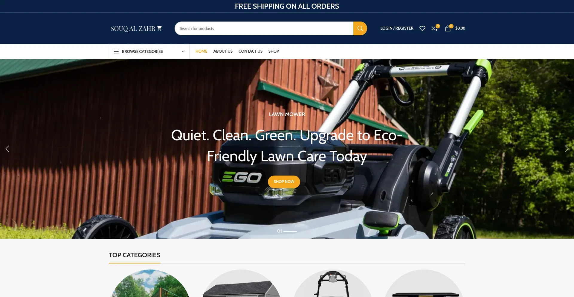 Website screenshot of Souqalzahr.com