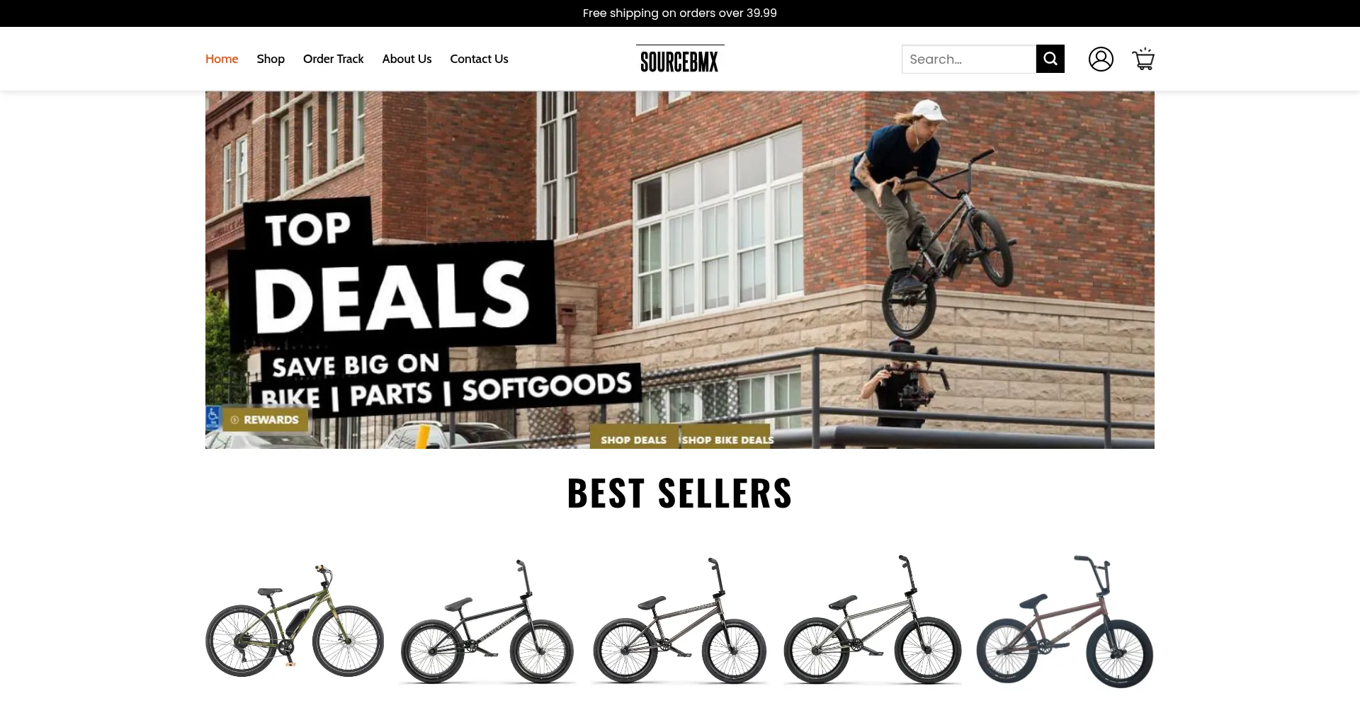 Website screenshot of Sourcebmx-us.shop