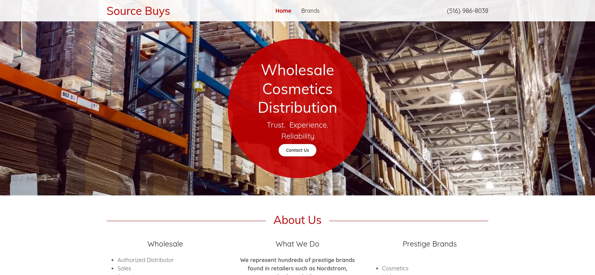 Website screenshot of Sourcebuys.com