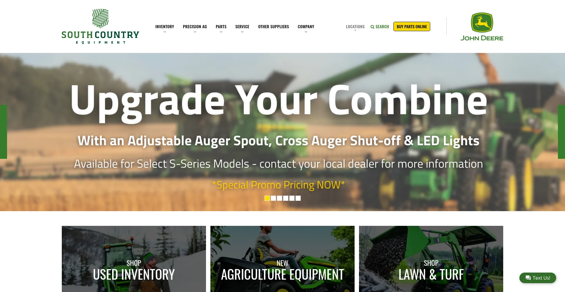 Website screenshot of Southcountry.ca