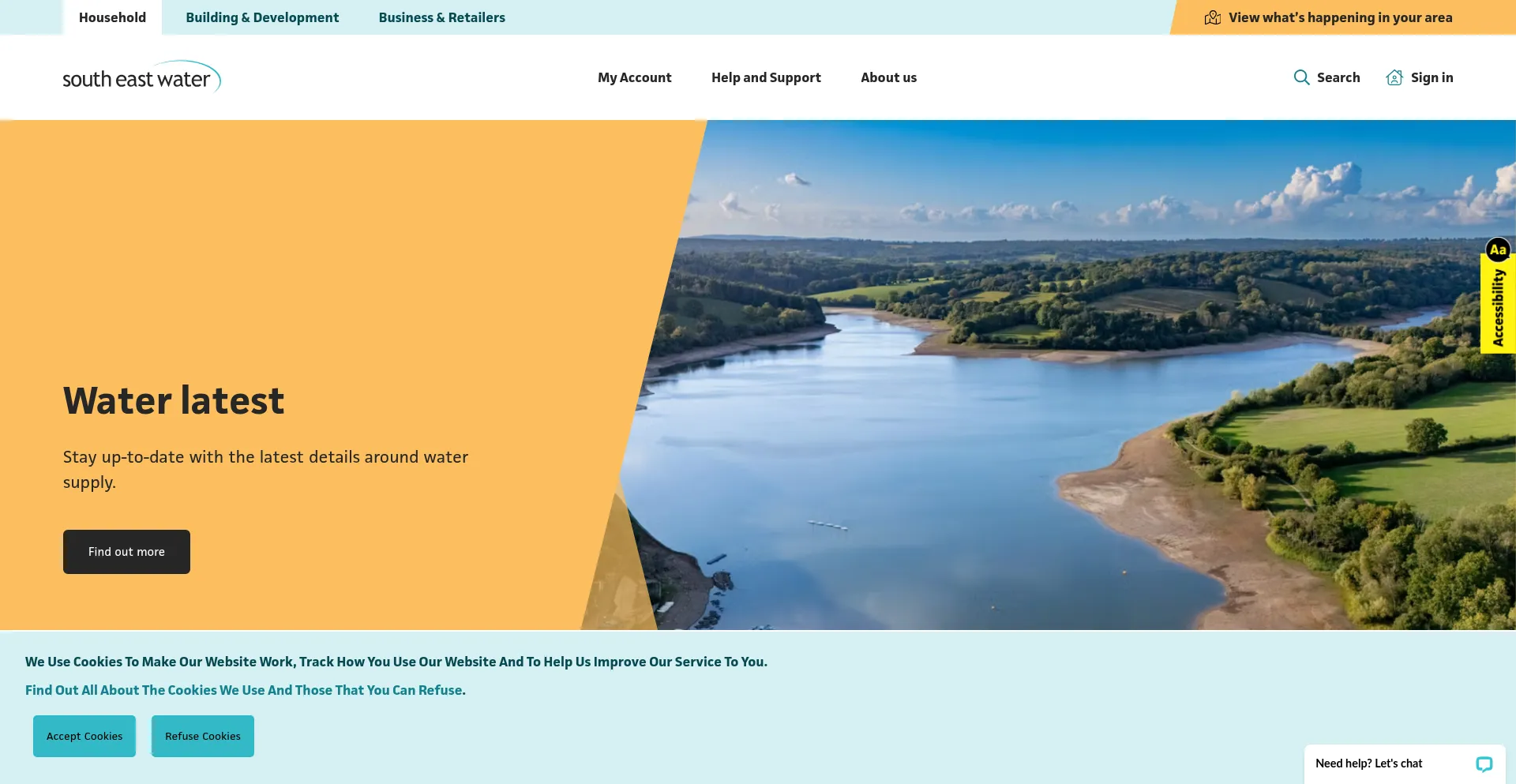 Southeastwater.co.uk Screenshot
