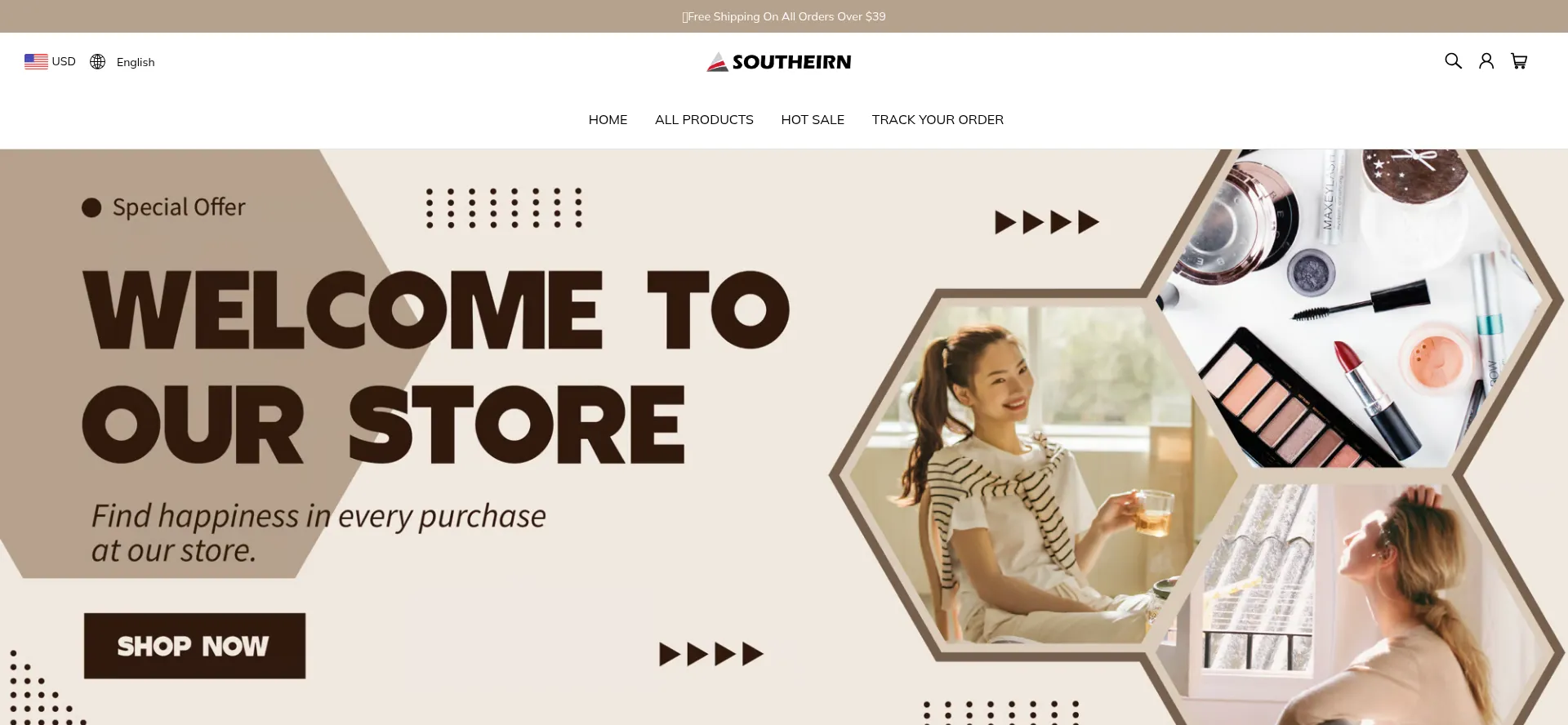 Website screenshot of Southeirn.com