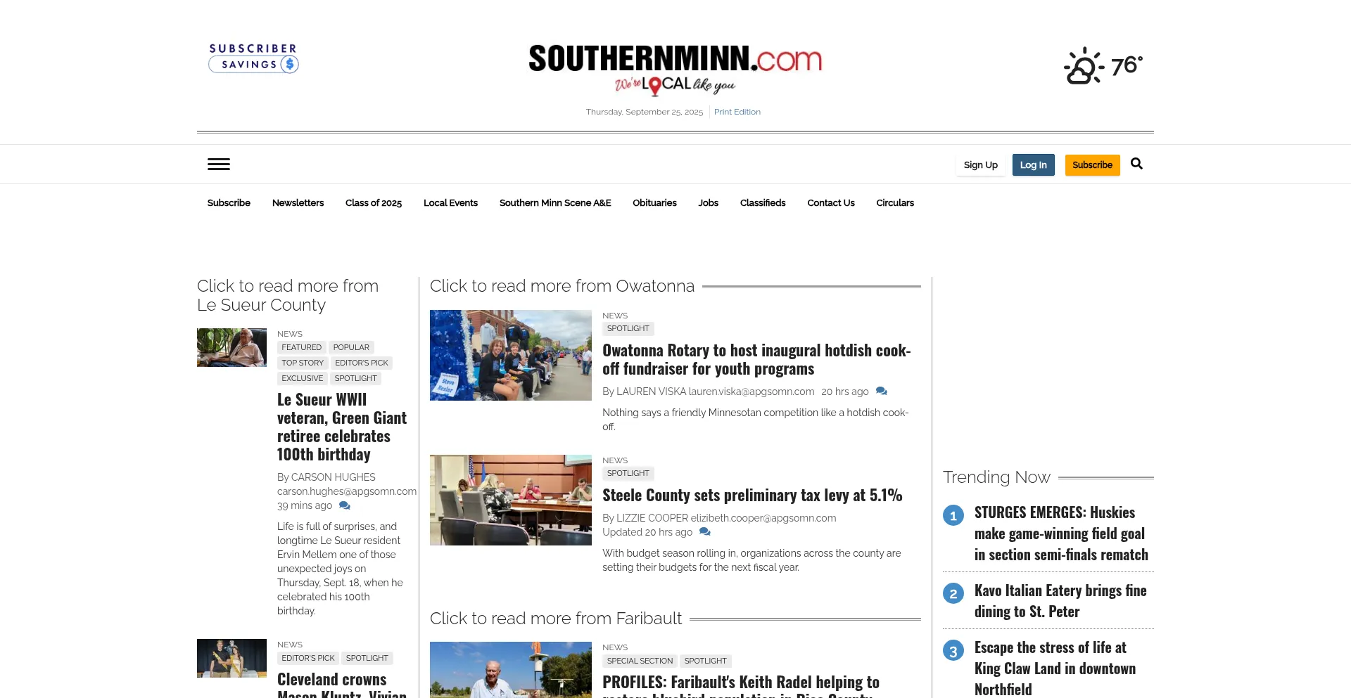 Southernminn.com Screenshot