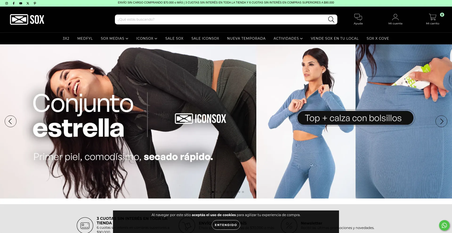 Website screenshot of Soxmedias.com