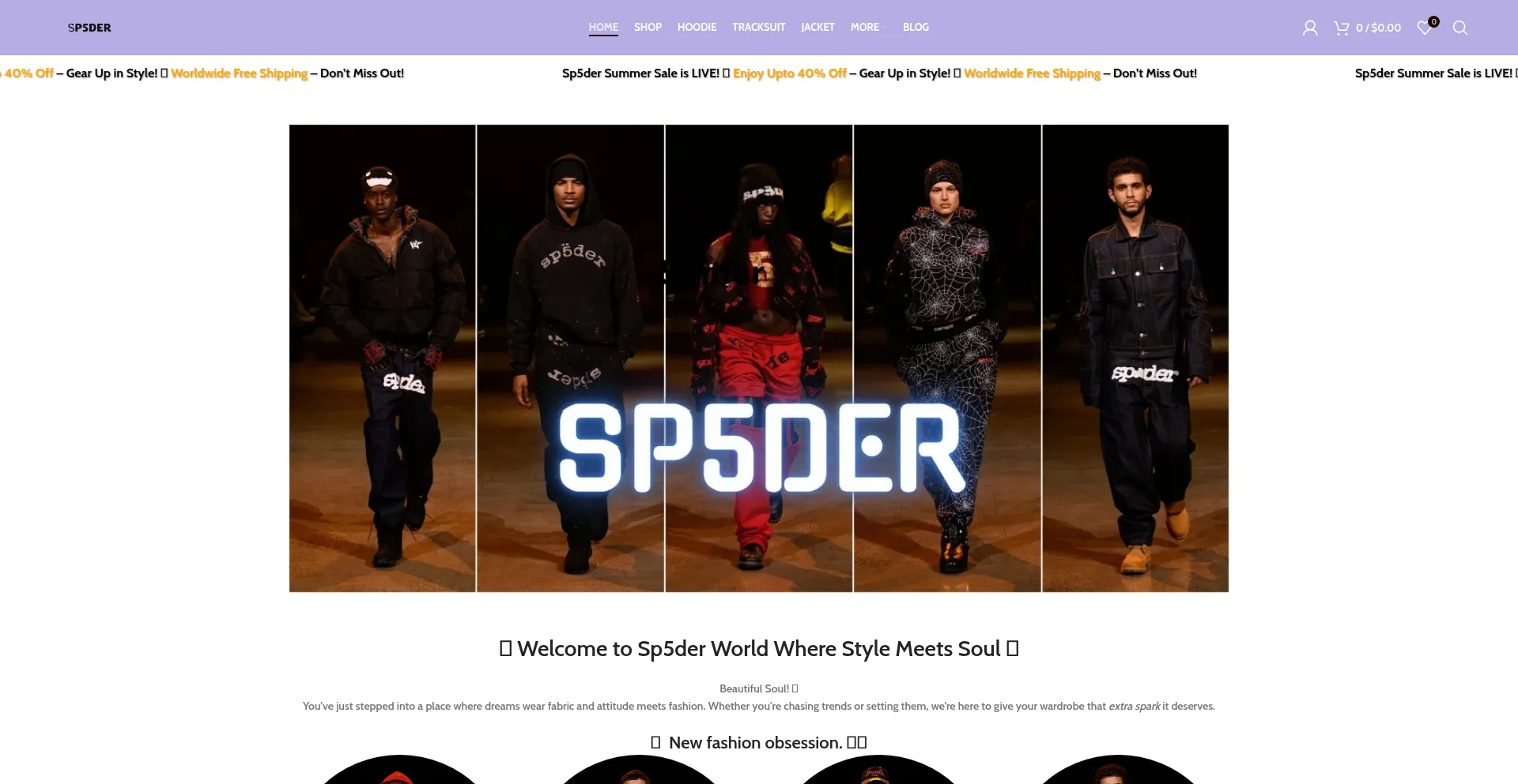 Website screenshot of Sp5derus.com