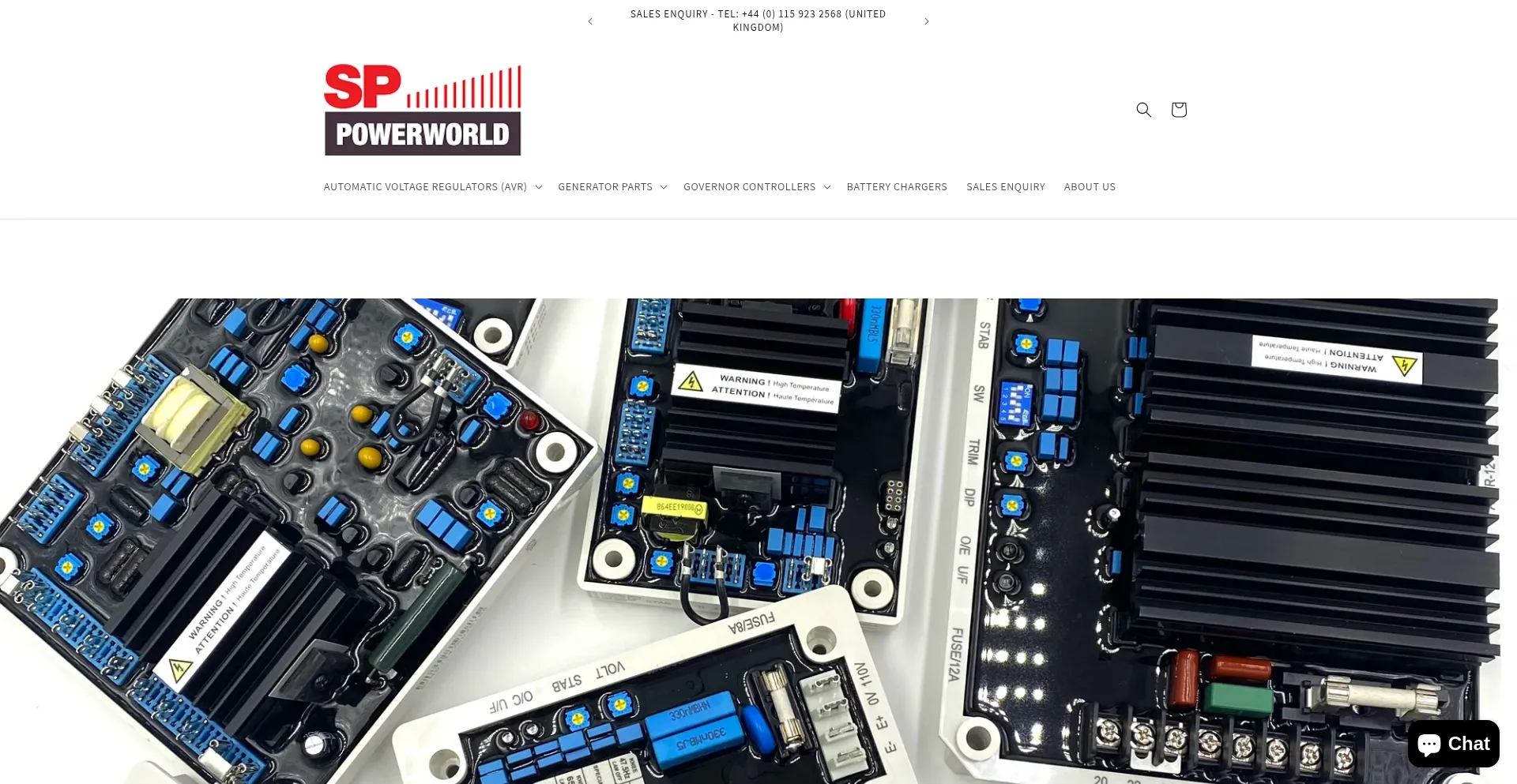 Website screenshot of Sp-powerworld.com