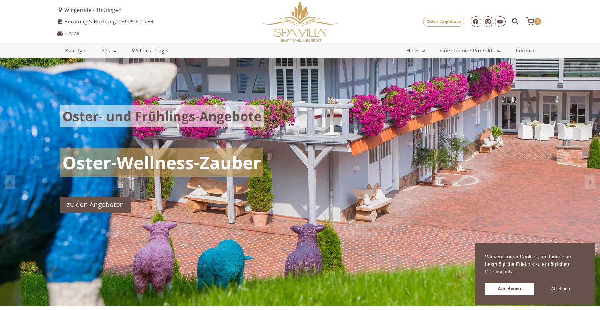 Website screenshot of Spa-villa.de