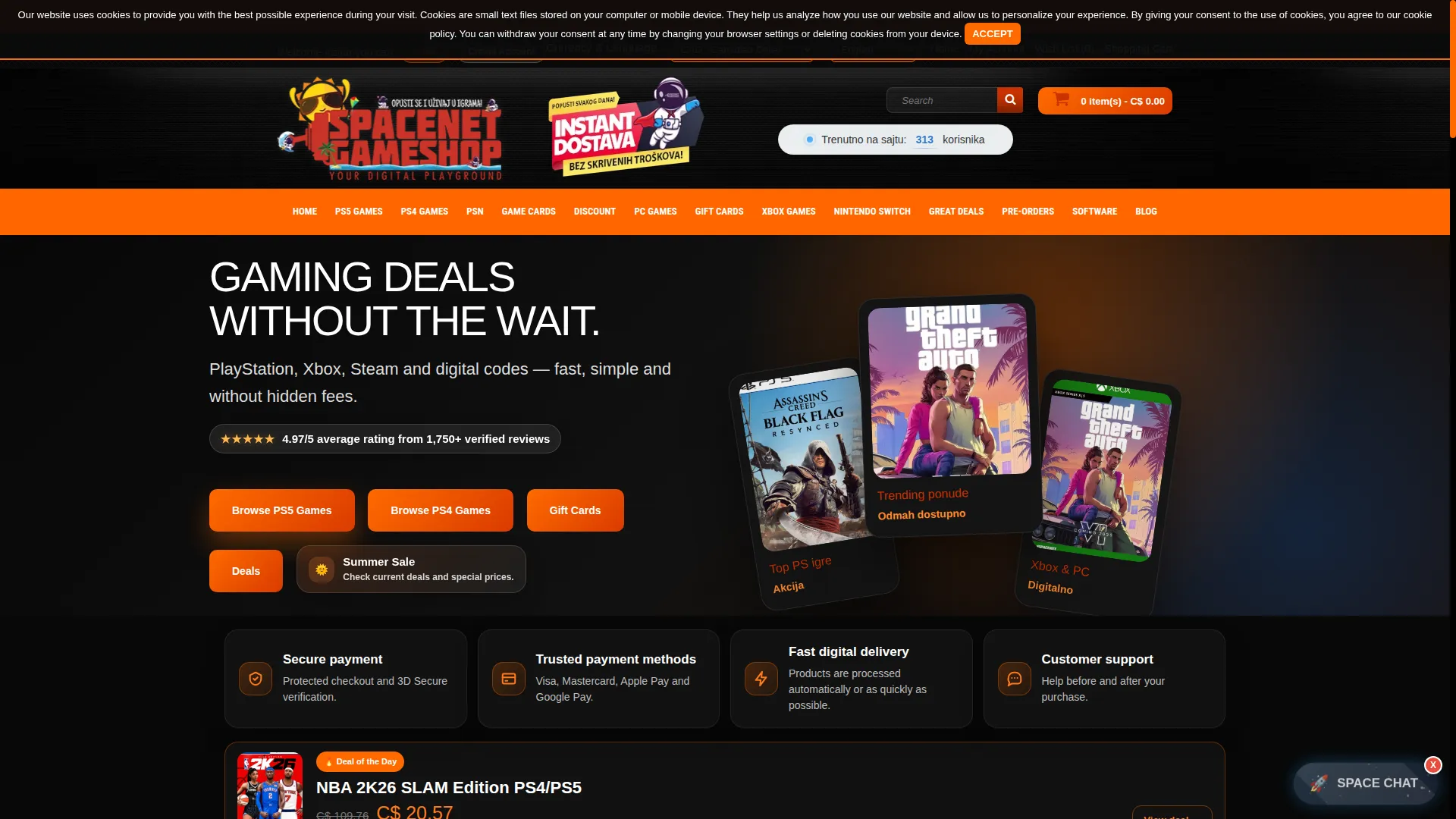 Spacenetgameshop.net
