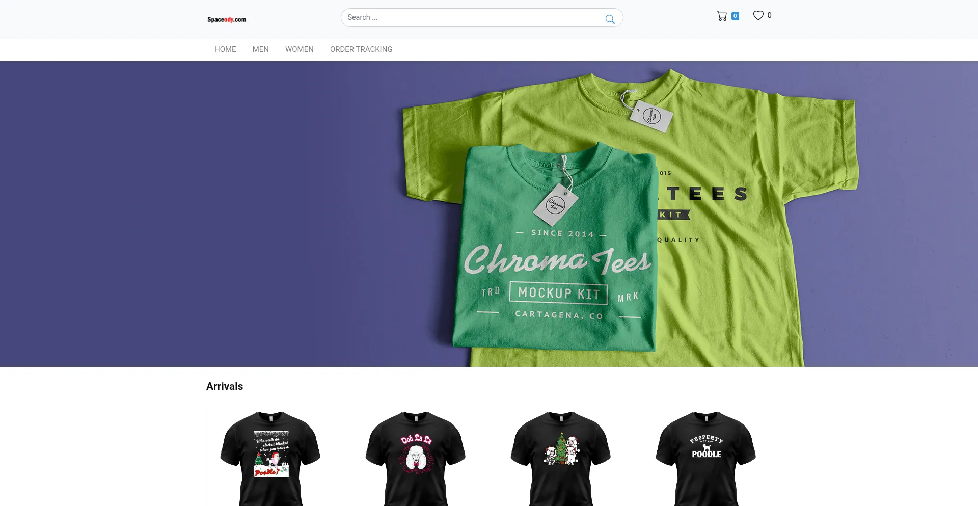Website screenshot of Spaceody.com